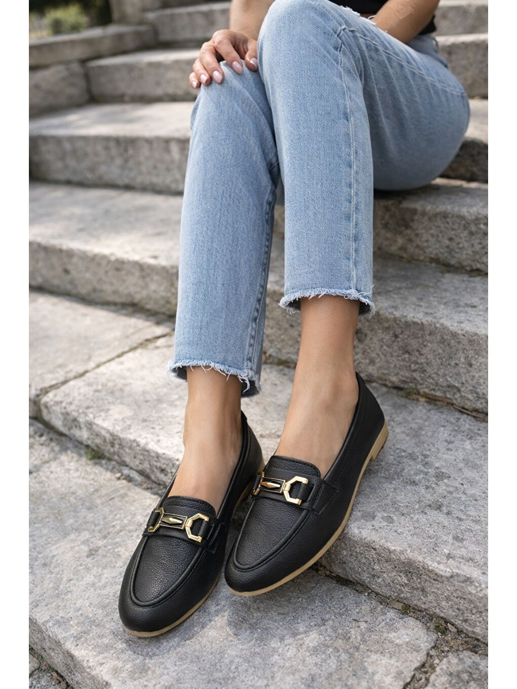 Siyah AL-2016 Rahat Taban Kadın Babet Anne Ayakkabısı Günlük Bayan Ayakkabı-2