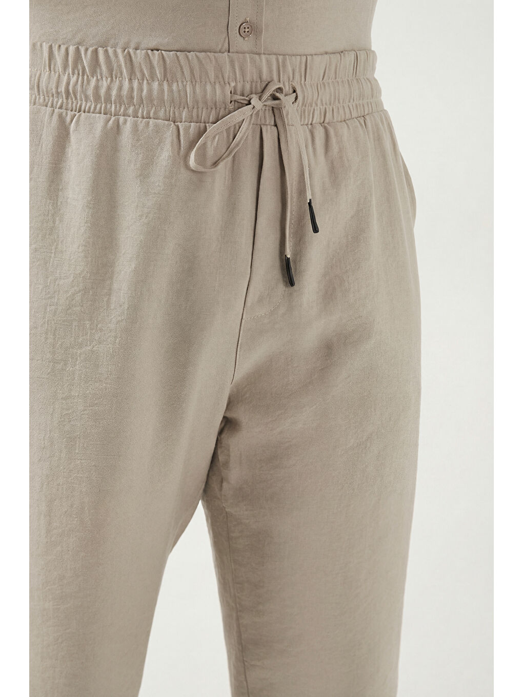 Bej Regular Fit Normal Bel Düz Paça Pantolon CF26S611639-5