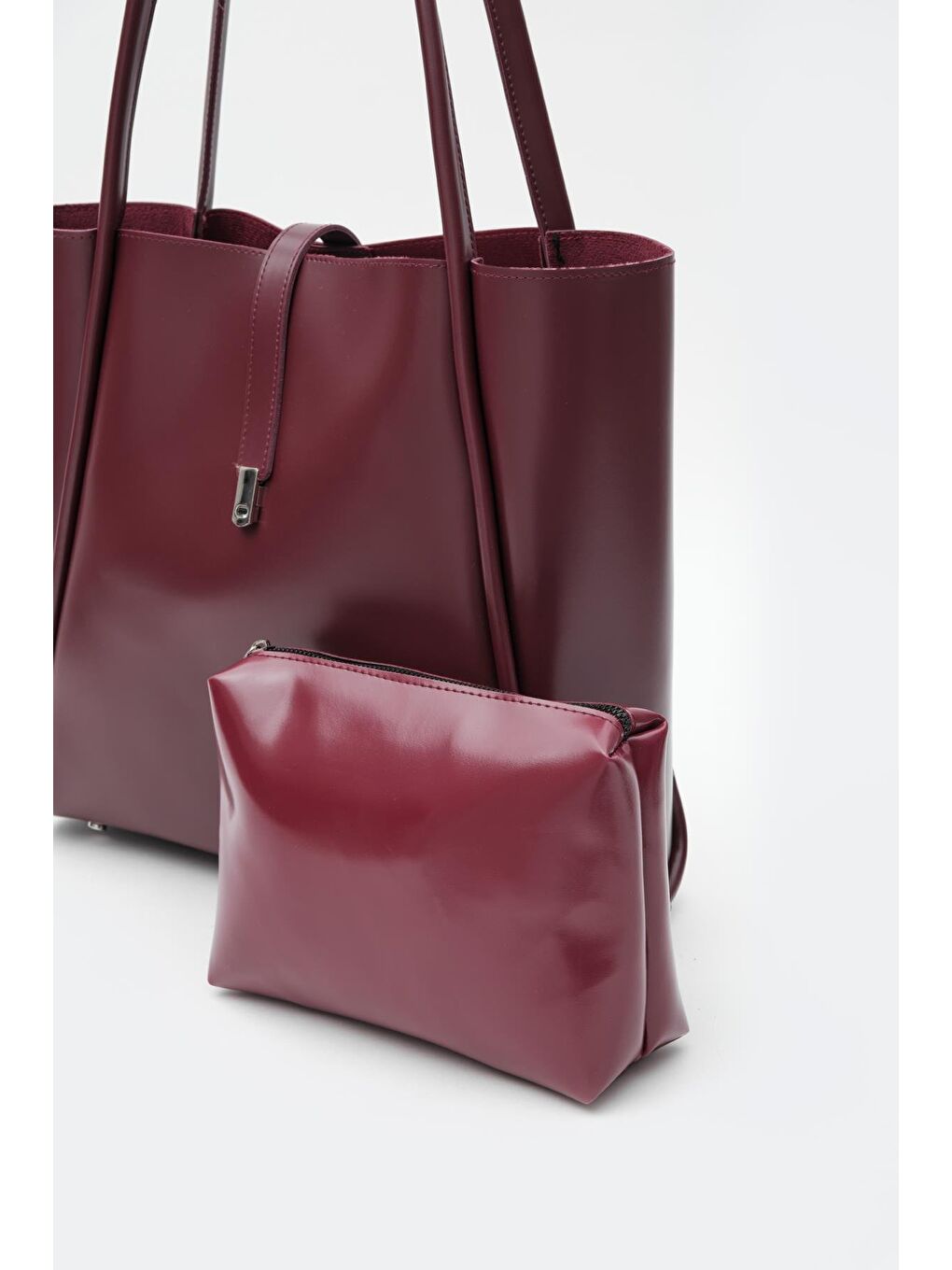 Chester Kilitli Omuz Çantası Bordo-3