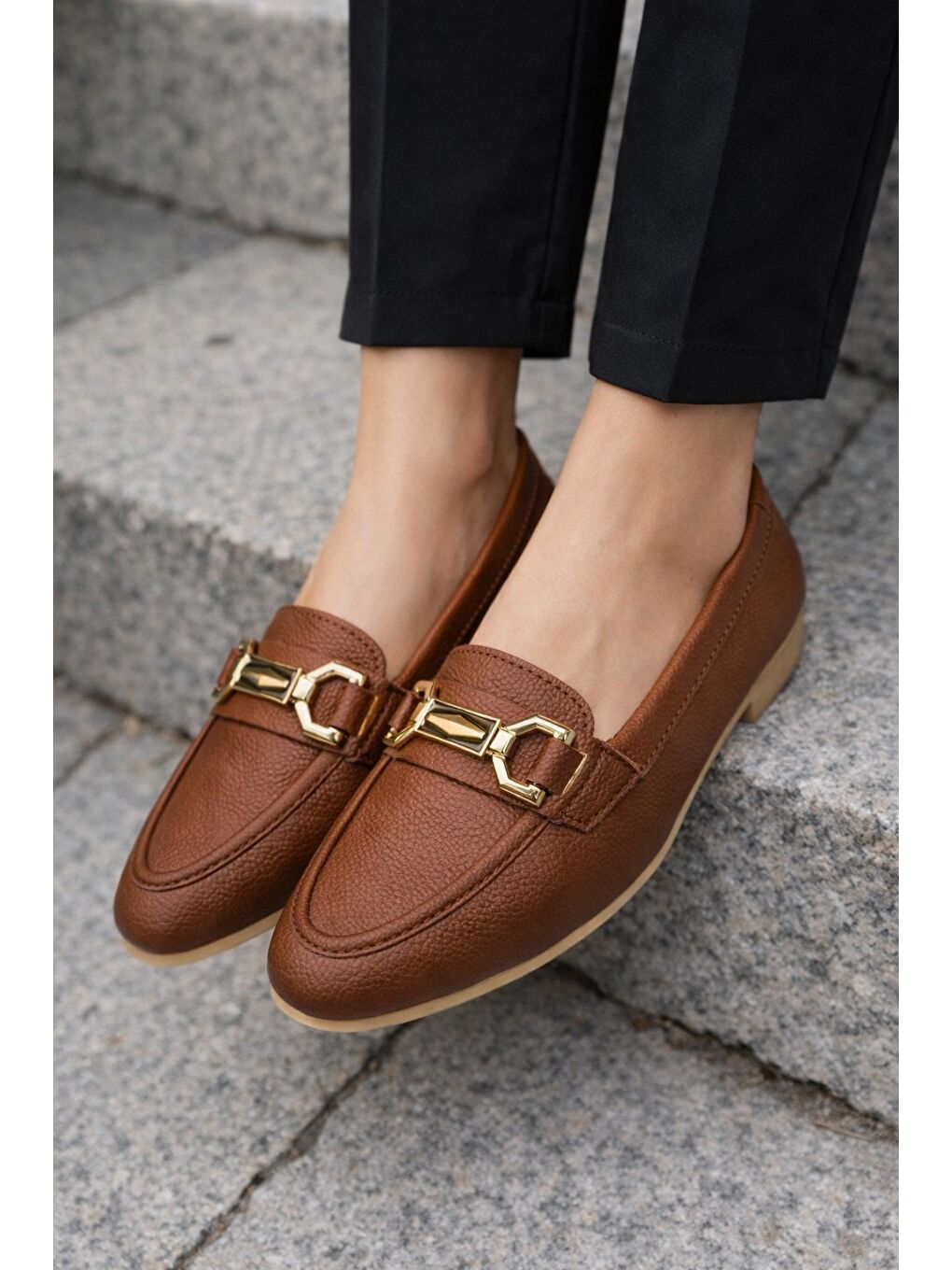 Kahverengi AL-2016 Rahat Taban Kadın Babet Anne Ayakkabısı Günlük Bayan Ayakkabı-1