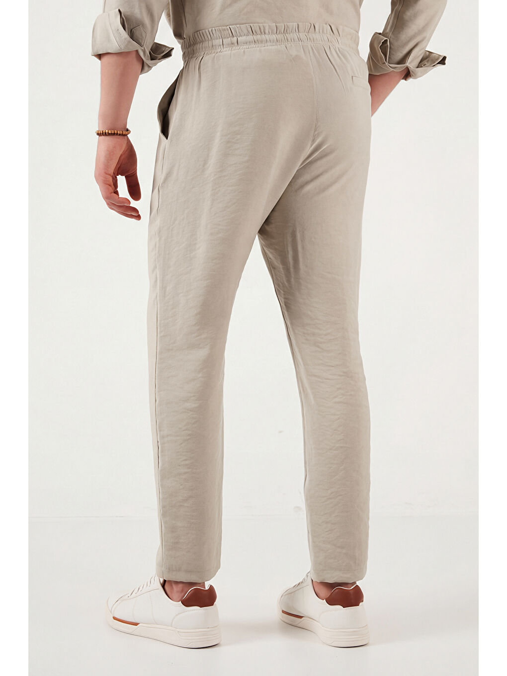 Bej Regular Fit Normal Bel Düz Paça Pantolon CF26S611639-6