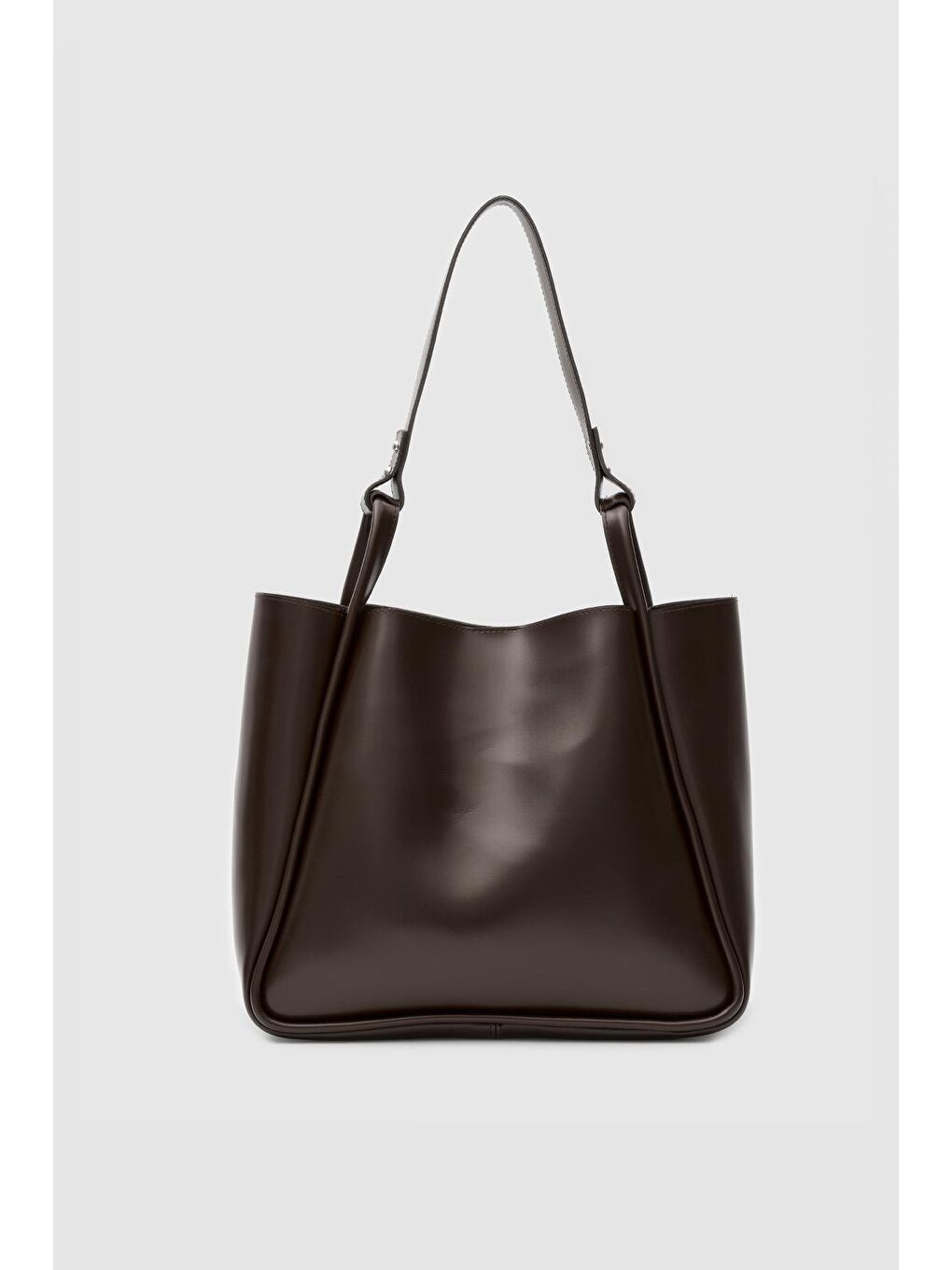 Kahverengi Pera Omuz Çantası Acı Kahve