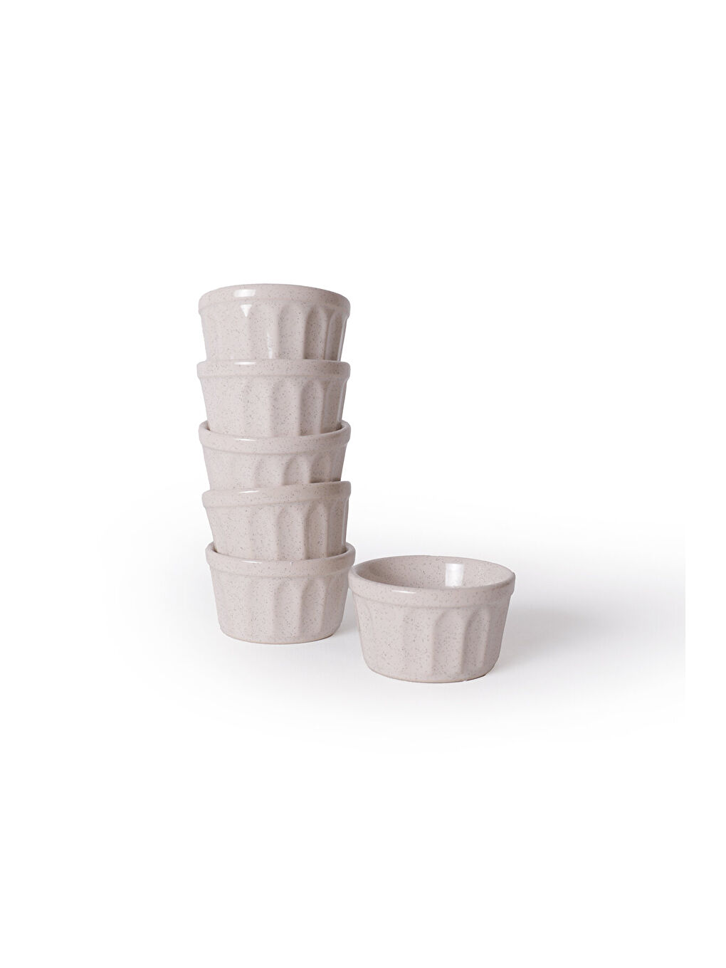 Ekru Reaktif Krem Badem Suffle Kasesi 9 Cm 6 Adet-6