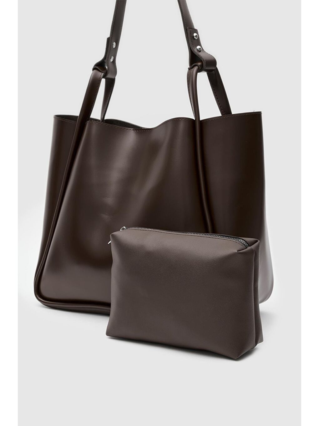 Kahverengi Pera Omuz Çantası Acı Kahve-3