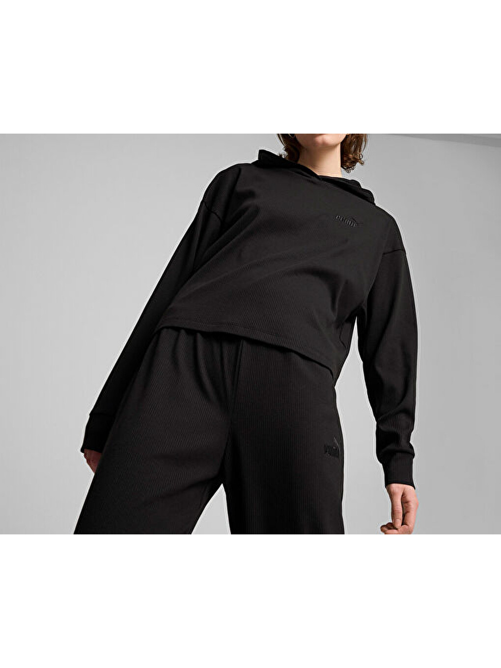 Ess Elevated Hoodie Kadın Günlük Sweatshirts 68250301 Siyah-2