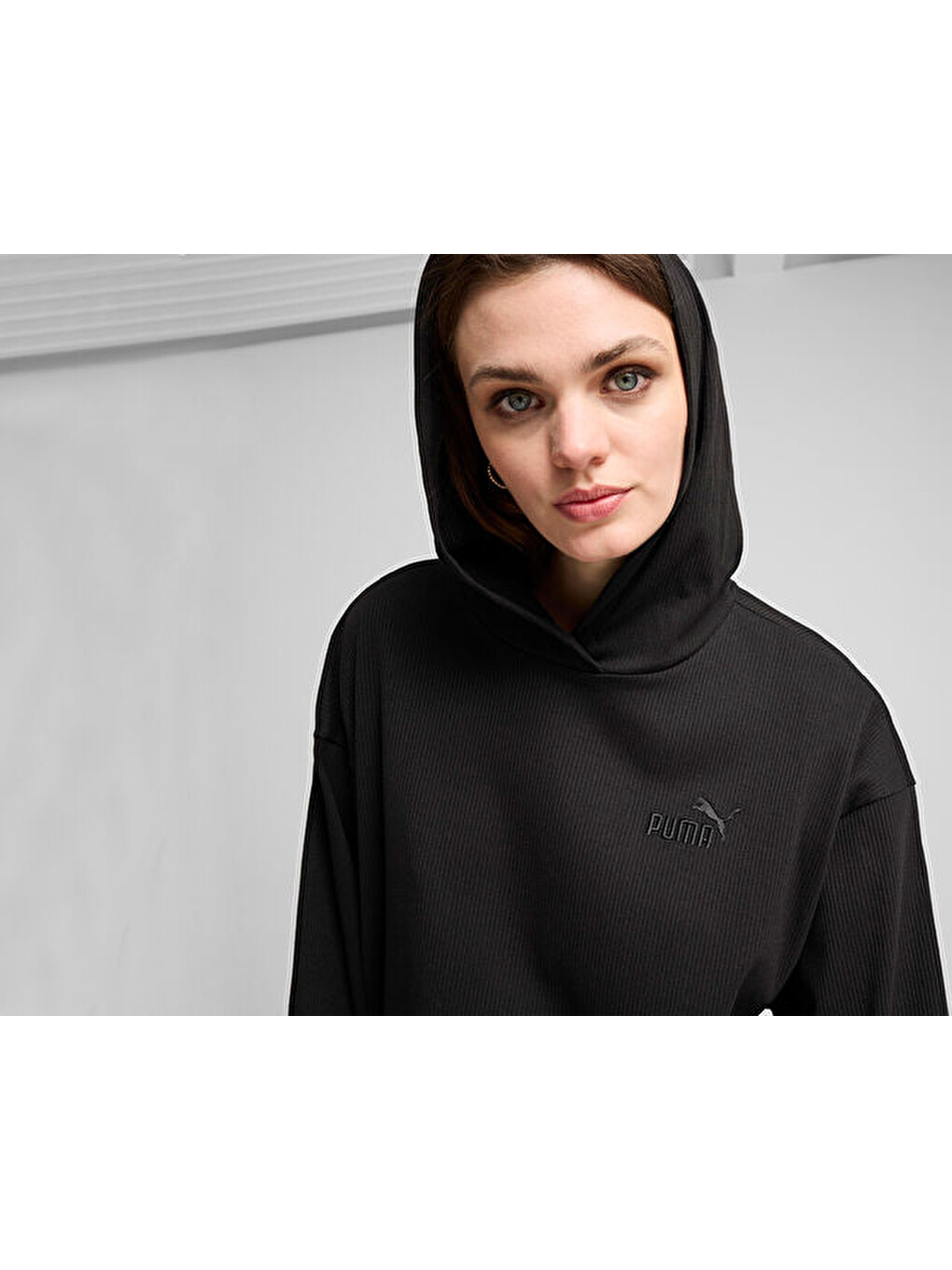 Ess Elevated Hoodie Kadın Günlük Sweatshirts 68250301 Siyah-4
