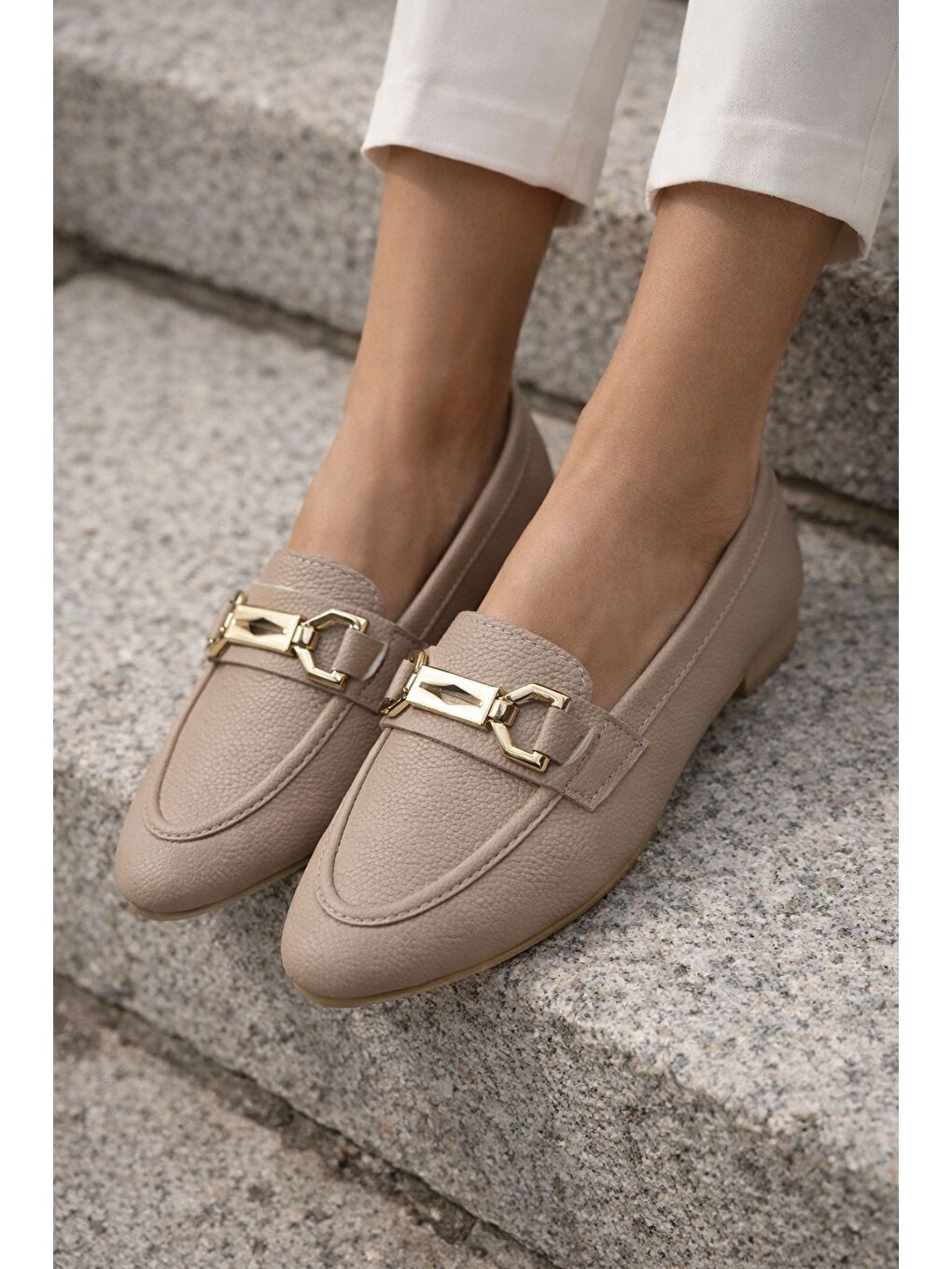 Bej AL-2016 Rahat Taban Kadın Babet Anne Ayakkabısı Günlük Bayan Ayakkabı-1