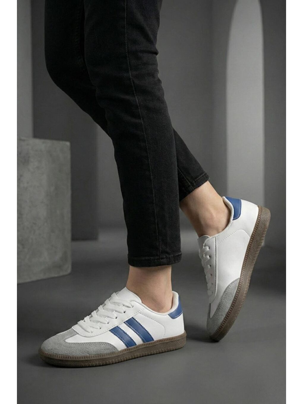 Mavi Sany Retro Hafif Rahat Taban Bağcıklı Kadın Sneaker