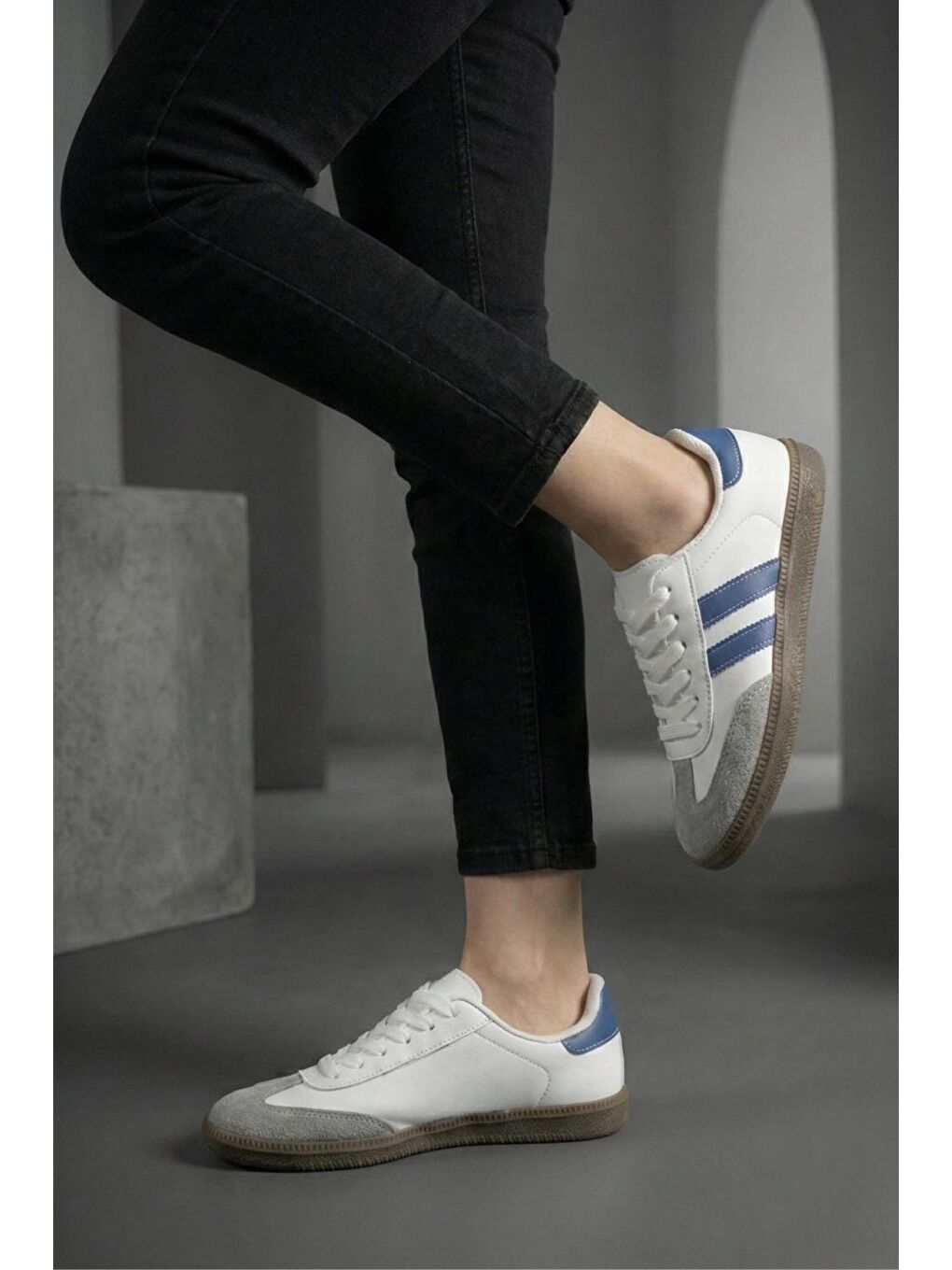 Mavi Sany Retro Hafif Rahat Taban Bağcıklı Kadın Sneaker-1