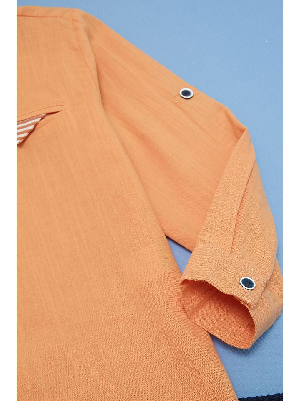 Erkek Çocuk Turuncu Gömlek ve Pantolonlu 2'li Takım 15132-3