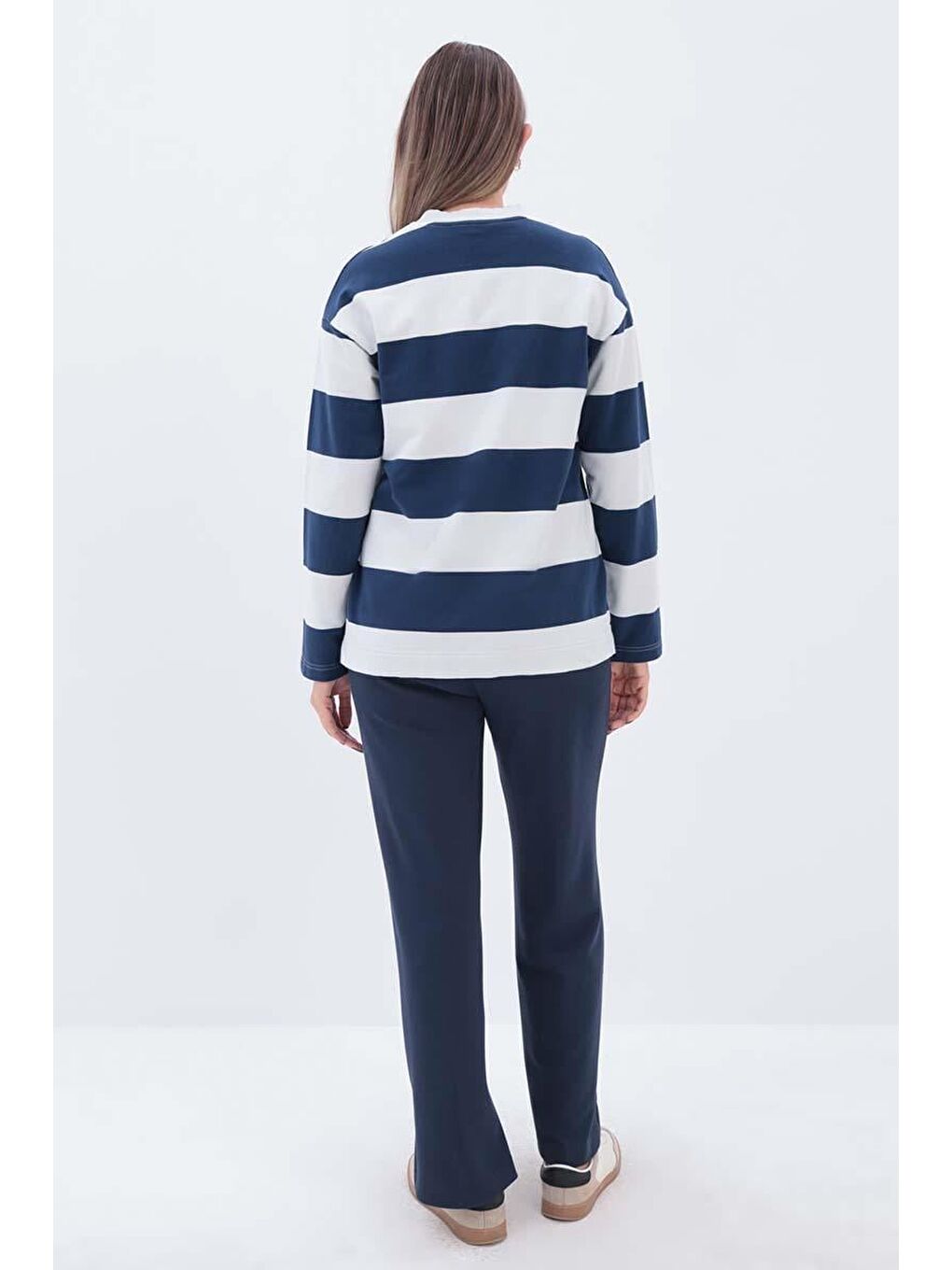 İndigo-Taş-Çizgili Sweatshirt-3