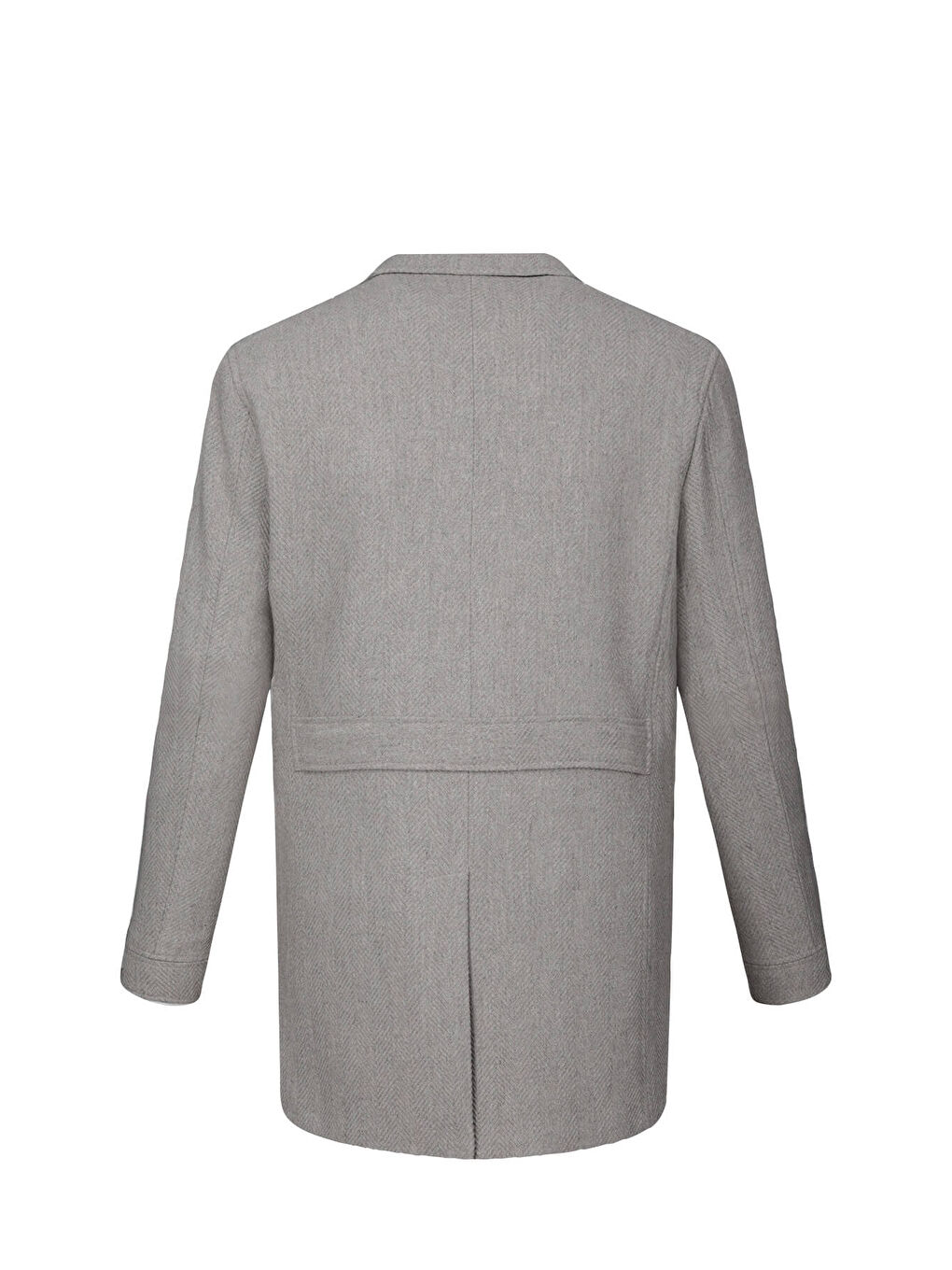 Bej Slim Fit Ceket Yaka Yünlü Kaşe Palto-2