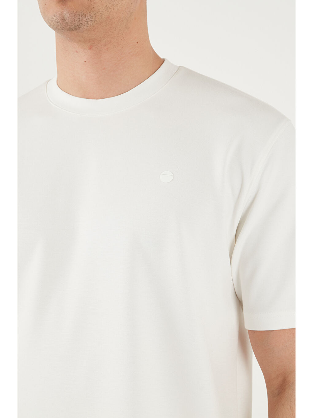 Ekru Regular Fit Bisiklet Yaka T Shirt 5904028-5