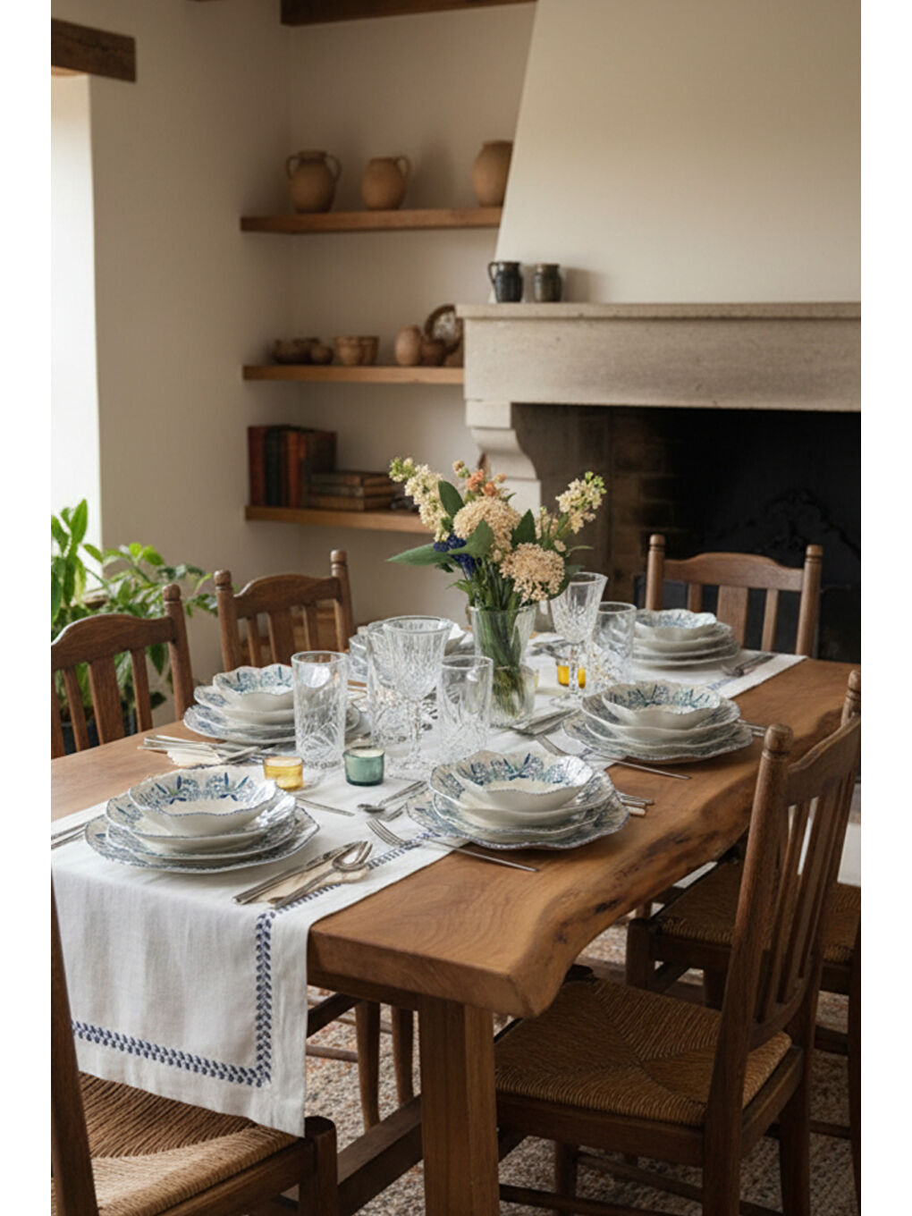 Beyaz Marlen 24 Parça Porselen Yemek Takımı