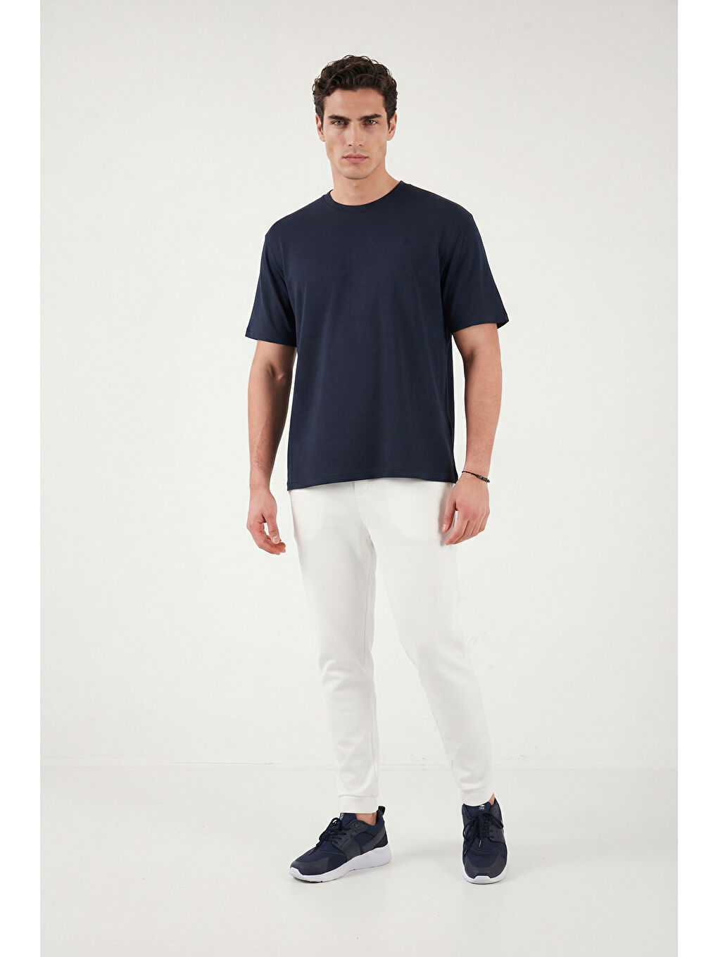 Lacivert Regular Fit Bisiklet Yaka T Shirt 5904028-2