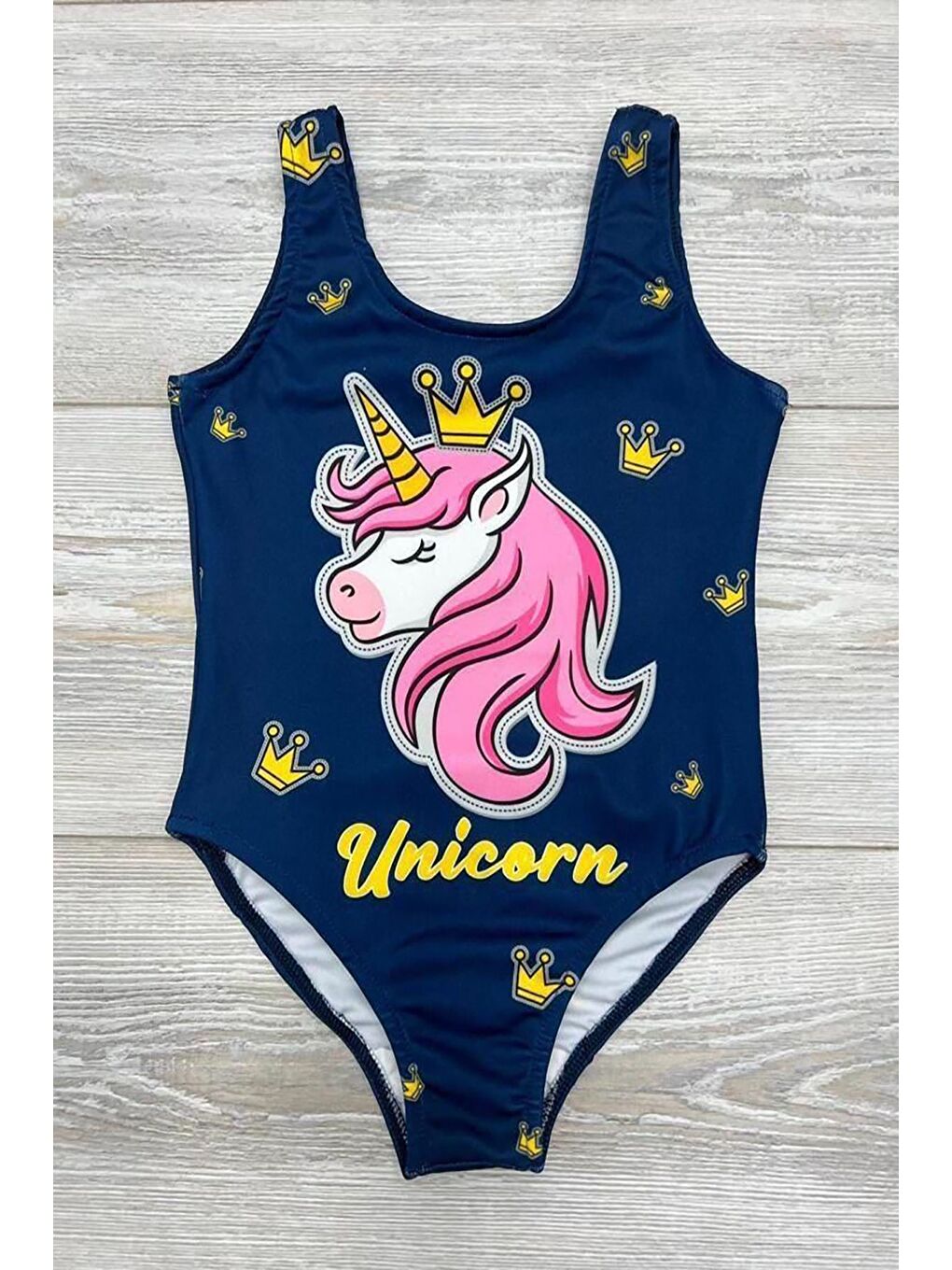Lacivert Trend Kız Çocuk Deniz Havuz Mayo