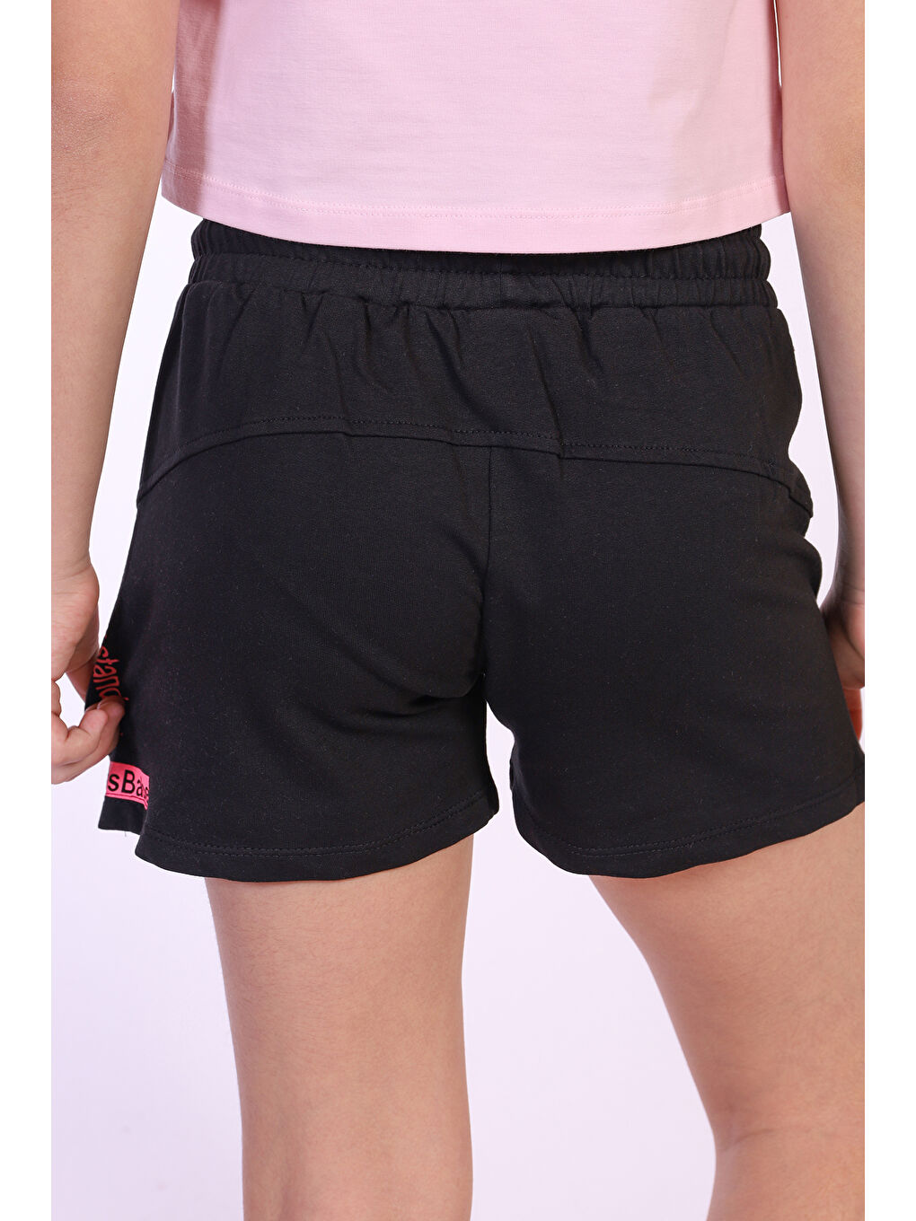 Siyah Kız Çocuk They Standards Baskılı Şort-2