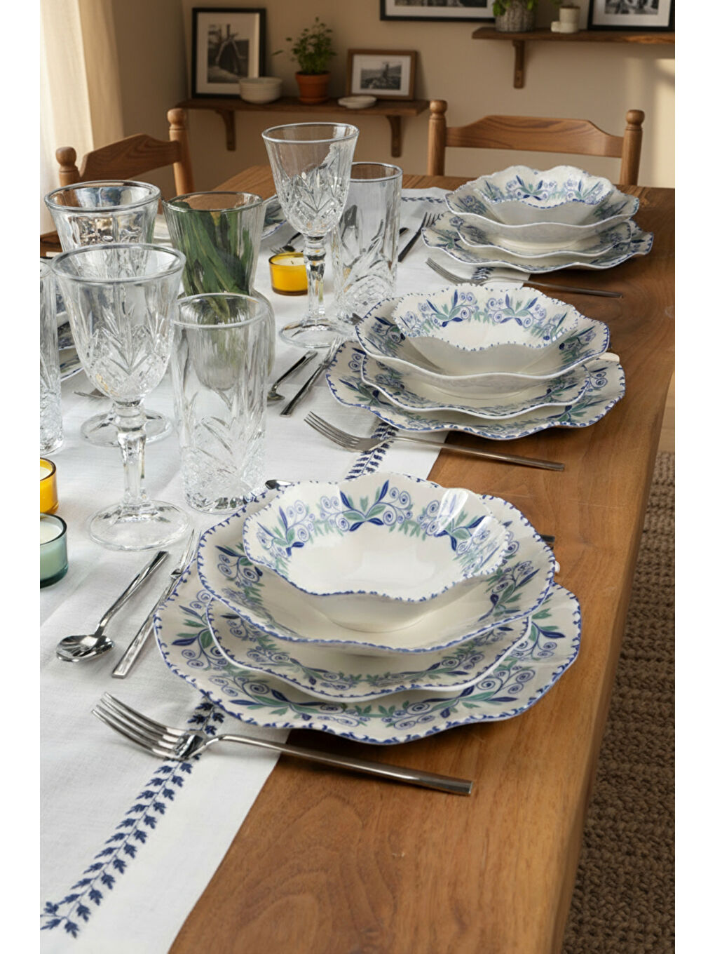 Beyaz Marlen 24 Parça Porselen Yemek Takımı-4