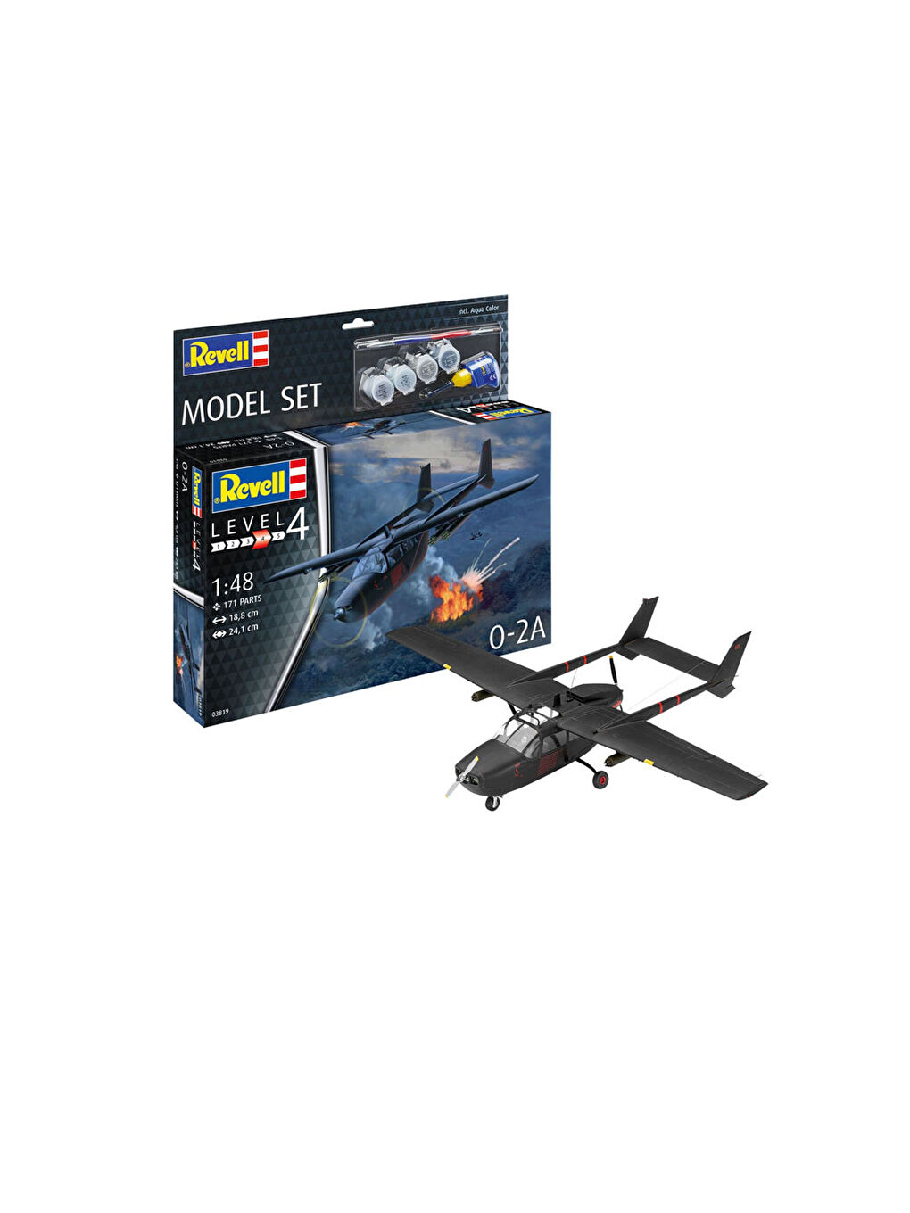 Revell Renksiz Model Set Uçak O-2A Skymaster 63819