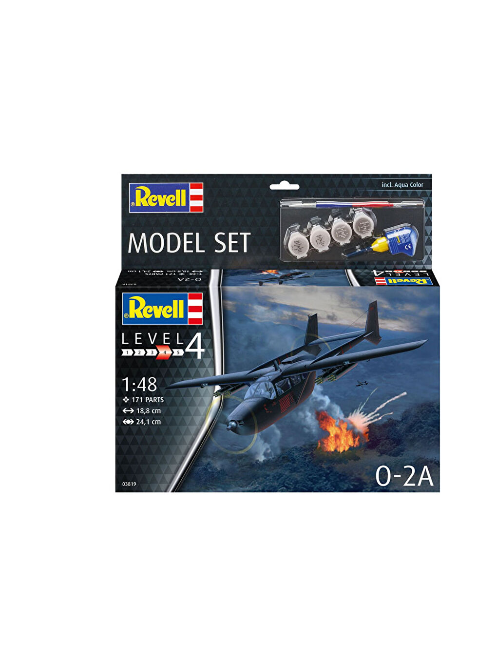 Revell Renksiz Model Set Uçak O-2A Skymaster 63819 - 3