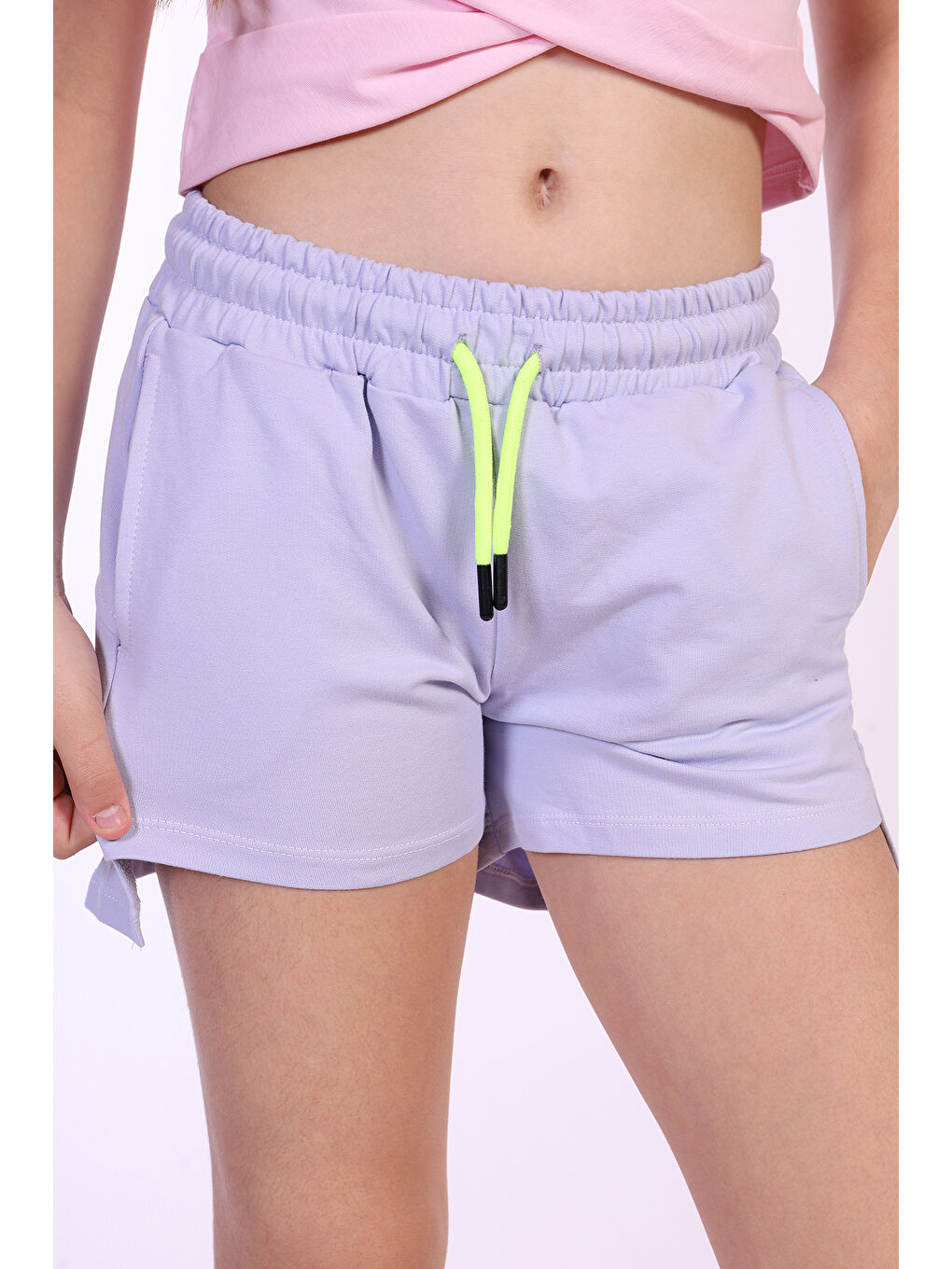 Lila Kız Çocuk They Standards Baskılı Şort