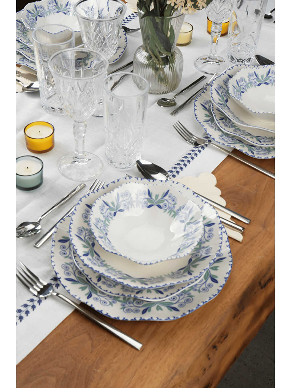 Beyaz Marlen 24 Parça Porselen Yemek Takımı-6