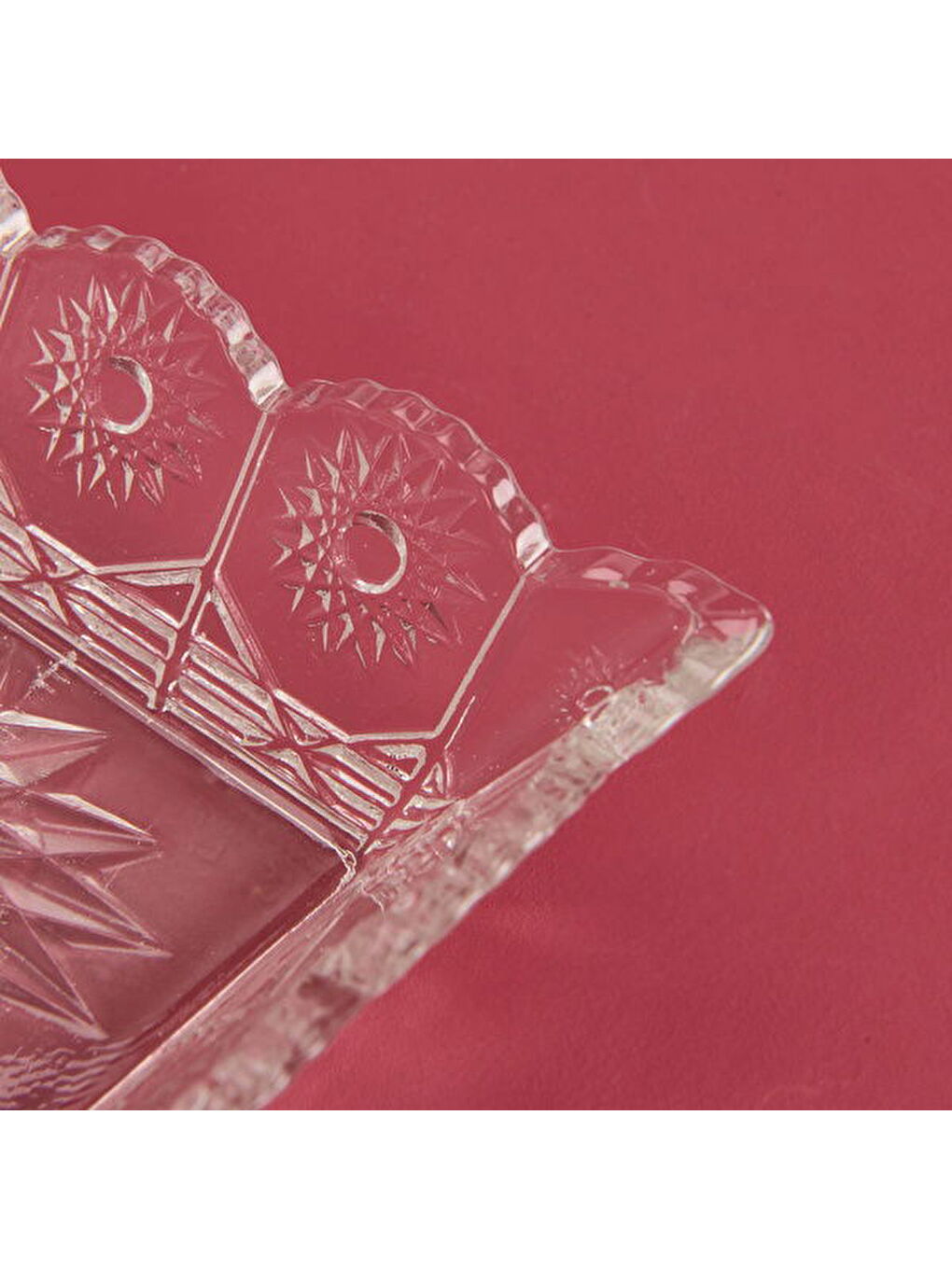 Renksiz 6'lı Dikdörtgen Çerezlik Seti - Şeffaf - 10 cm-1