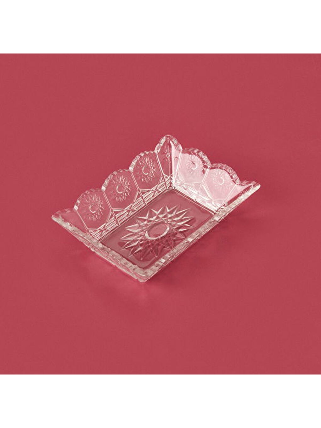 Renksiz 6'lı Dikdörtgen Çerezlik Seti - Şeffaf - 10 cm-3