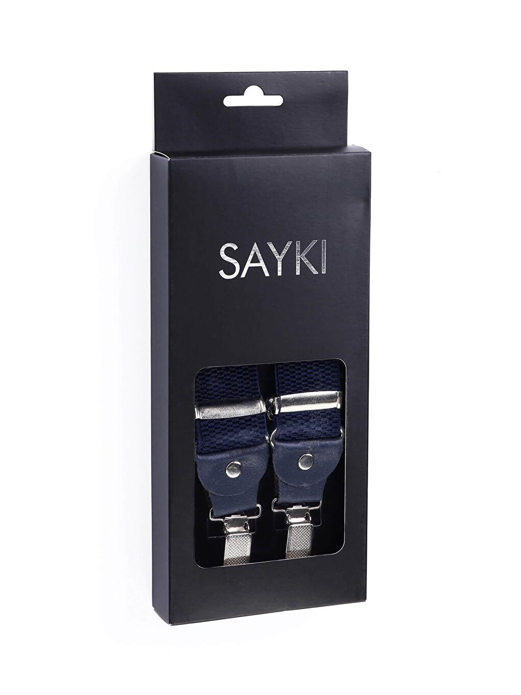 Lacivert Petek Desenli Pantolon Askısı