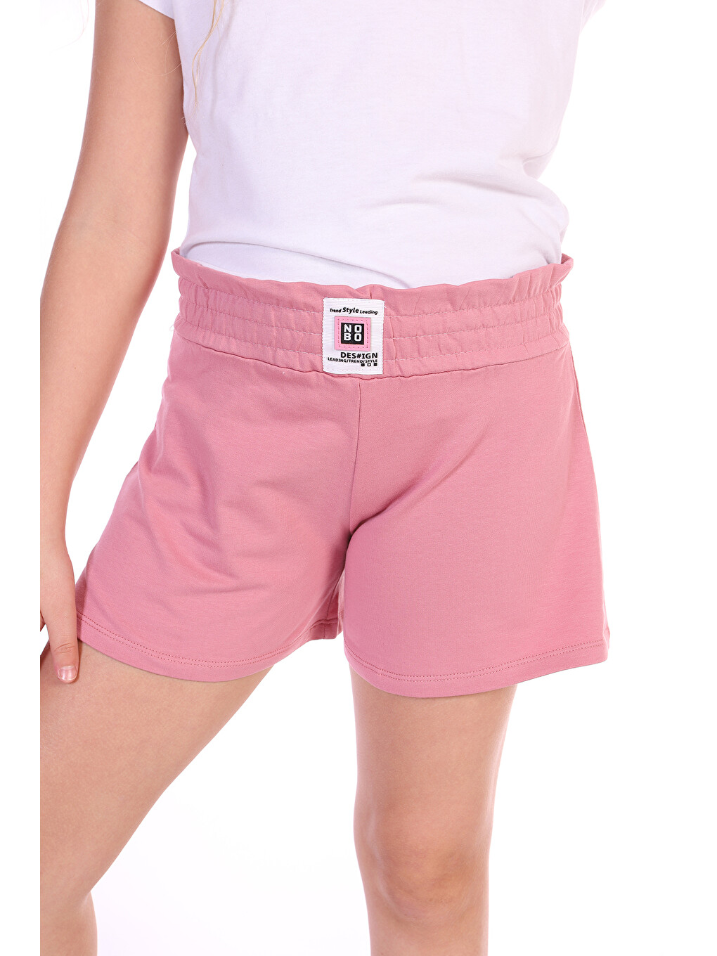 Pembe Kız Çocuk Beli Lastikli Etekli Şort