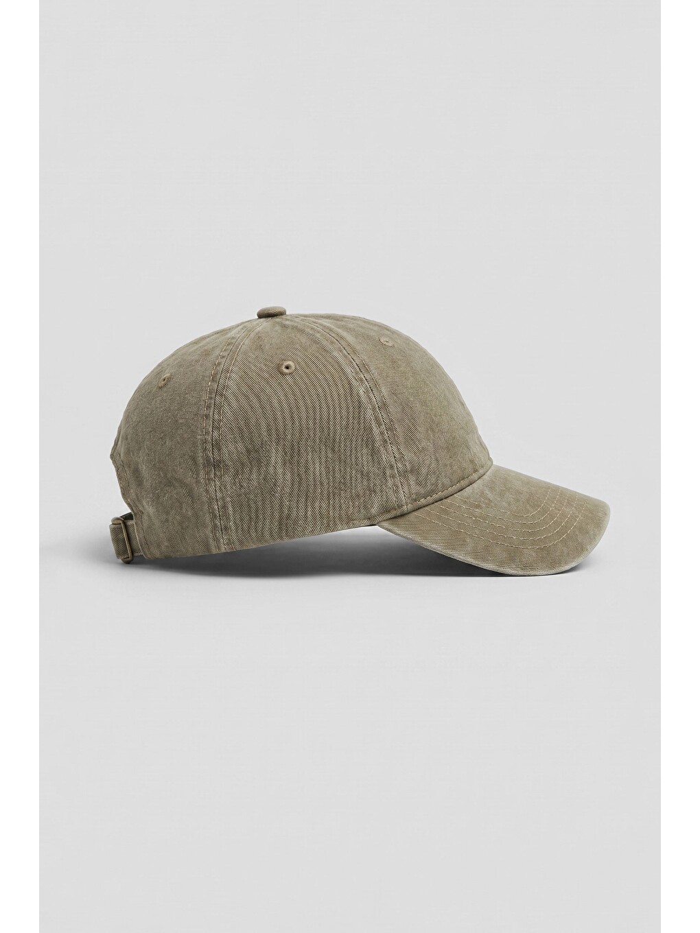 Bej Unisex Basic Yıkamalı Beyzbol Şapka Vizon-1