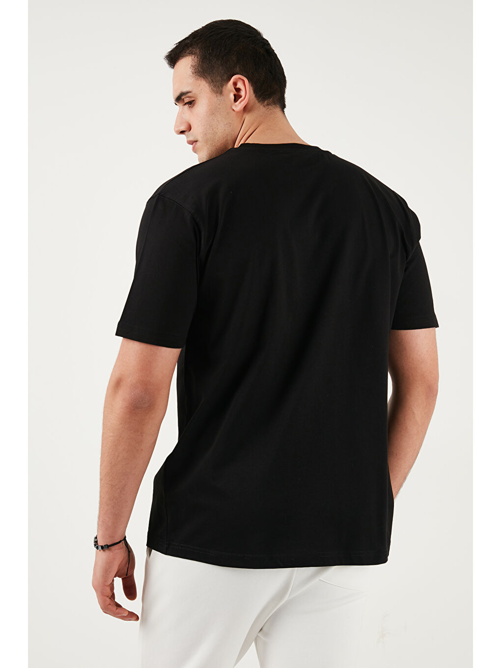 Siyah Pamuklu Regular Fit Bisiklet Yaka T Shirt 5904095-5