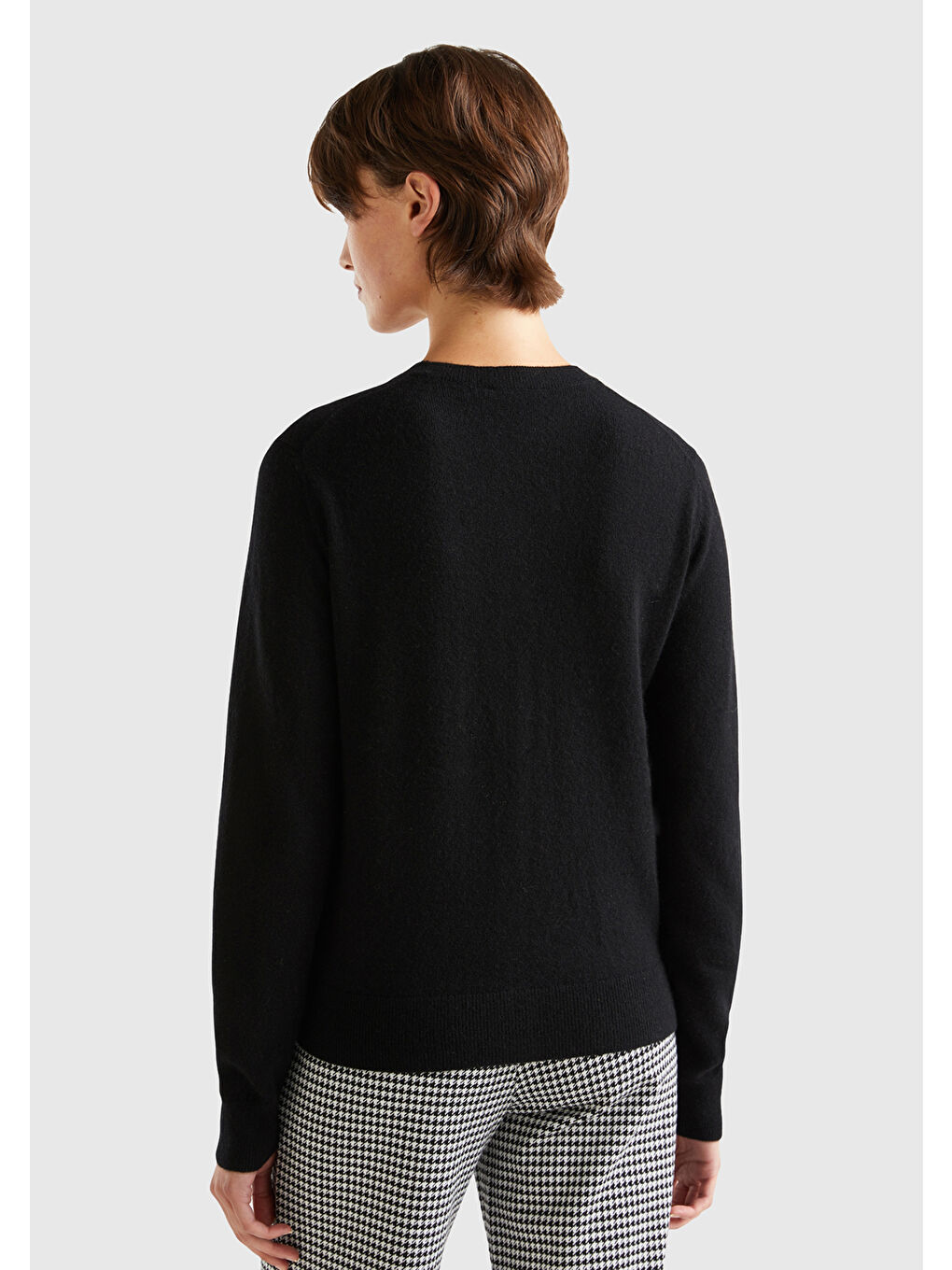 Kadın Siyah %100 Kaşmir Hırka-2