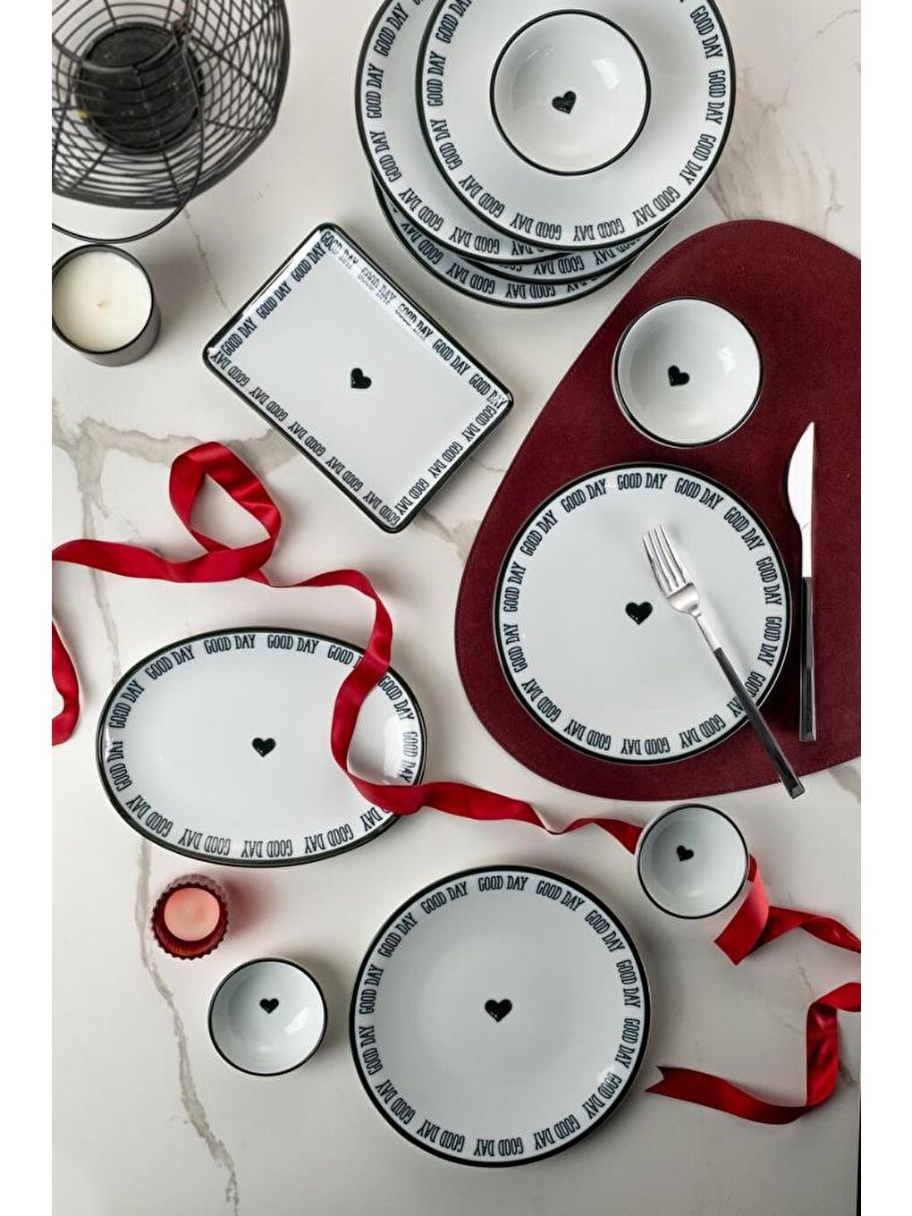 Sarı Zeugma 14 Parça 6 Kişilik Kahvaltı Takımı Good Day