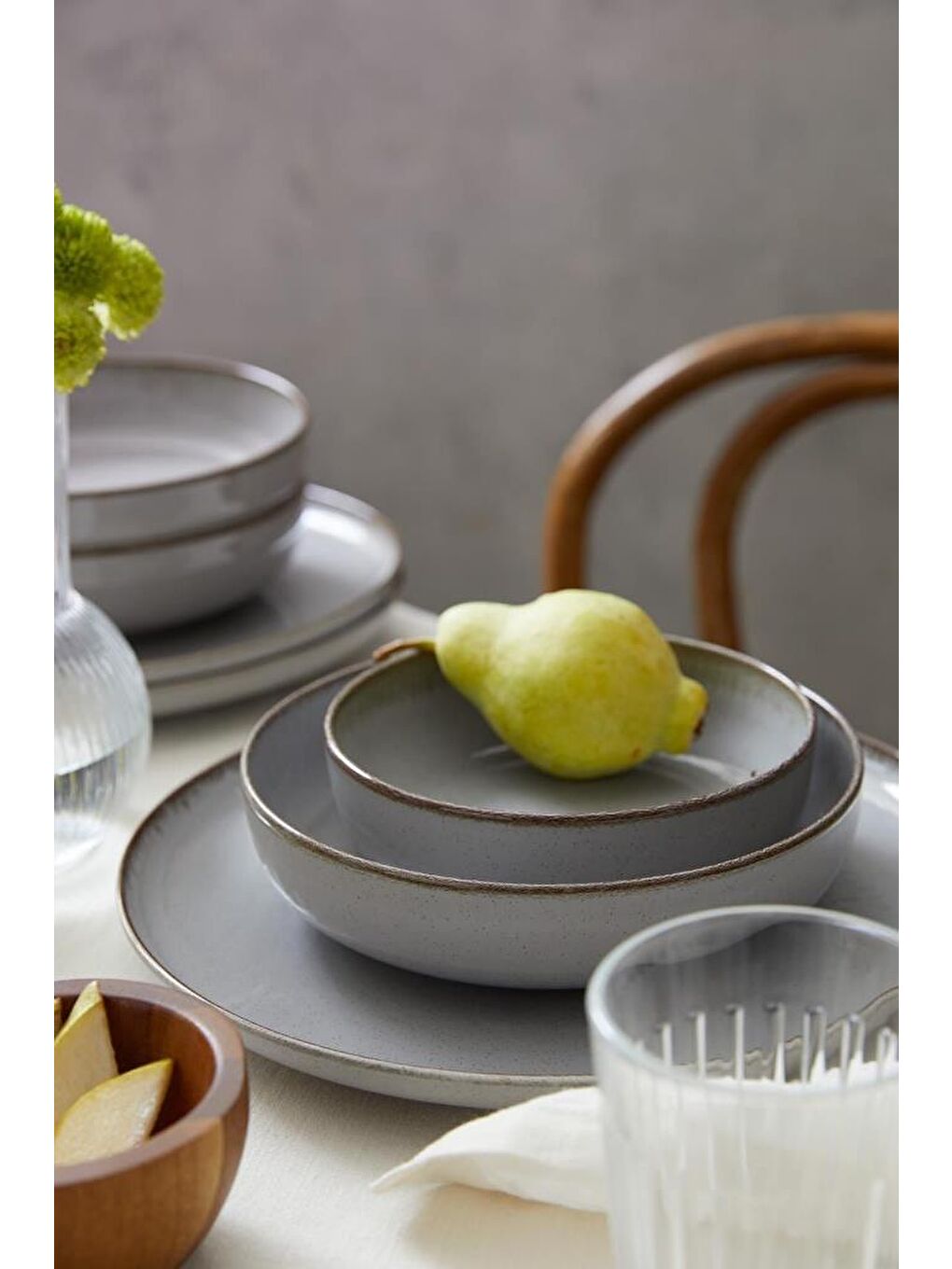 Moderna 18 Parça 6 Kişilik Yemek Takımı Gri-2