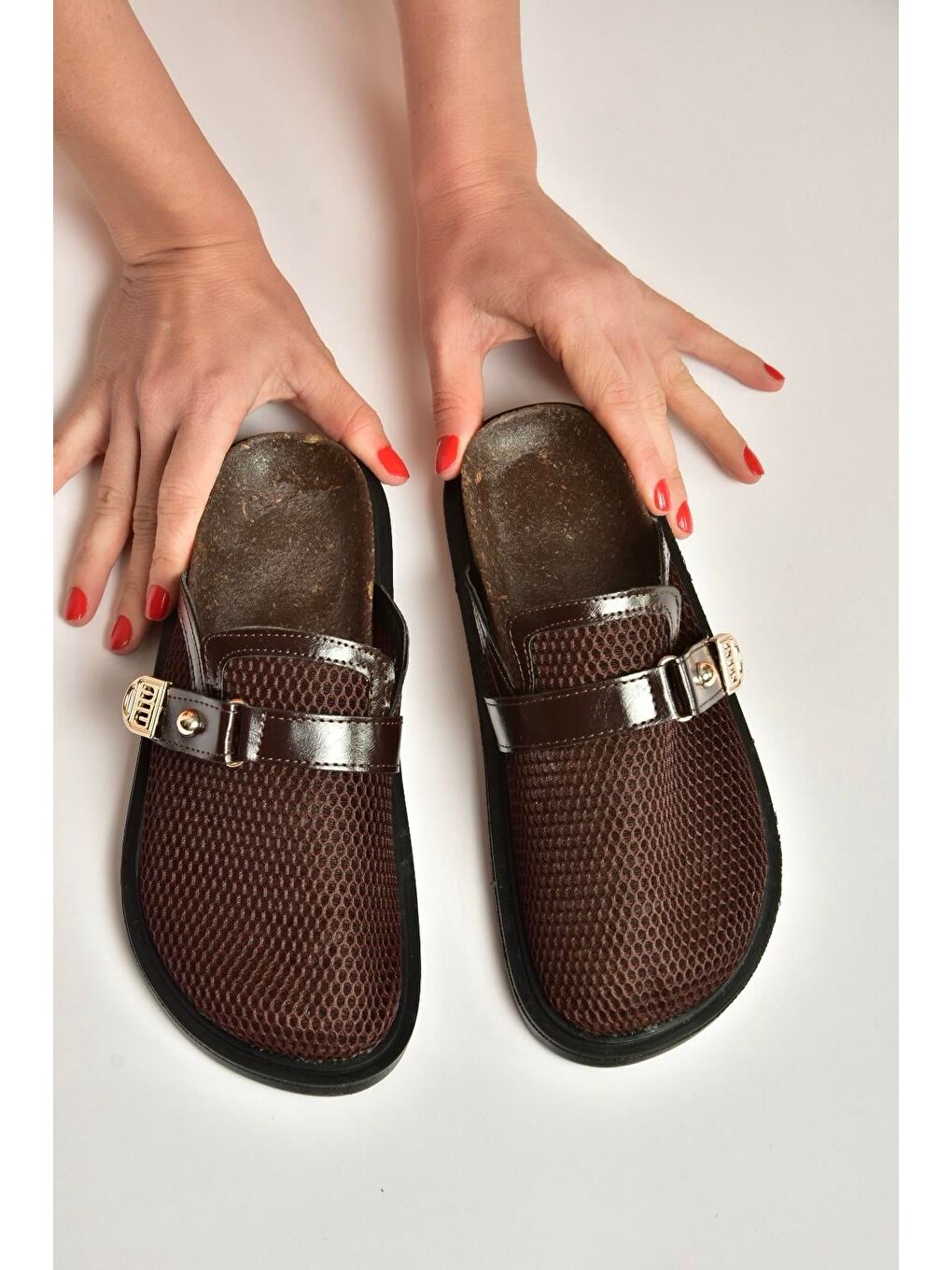 Kahverengi Kadın Terlik Y250505015-2