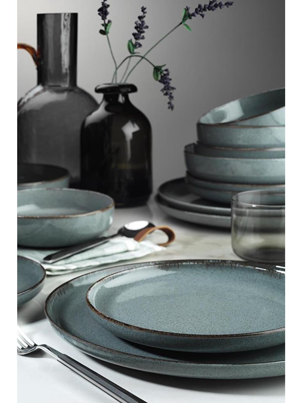 Pearl Moderna 24 Parça 6 Kişilik Yemek Seti Mavi