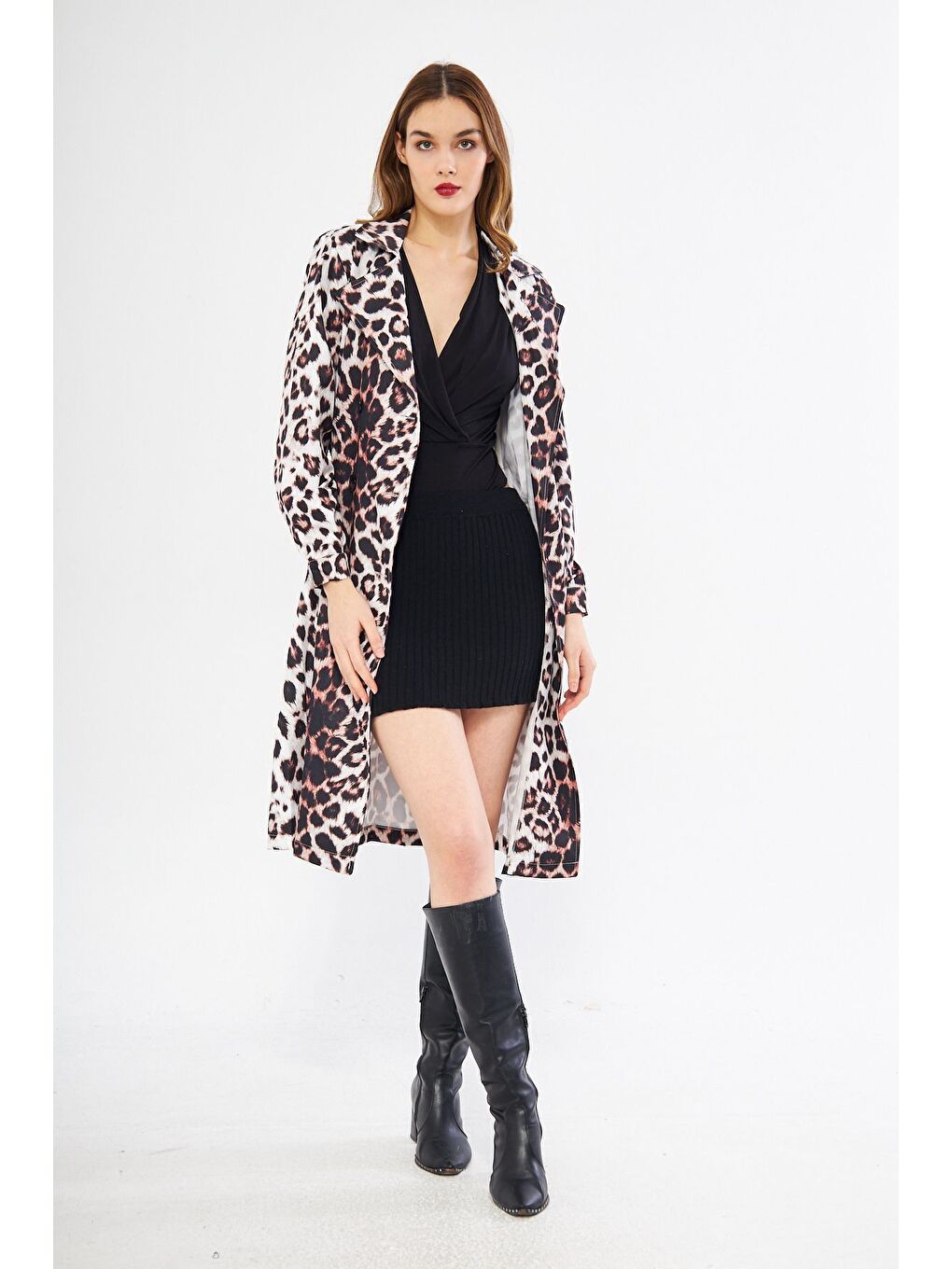 Ekru Astarsız Cepli Düğmeli Kuşaklı Yazlık Trenç