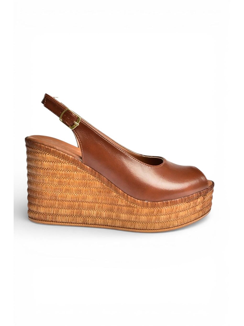 Kahverengi Taba Kadın Dolgu Topuklu Ayakkabı Y996553560-6