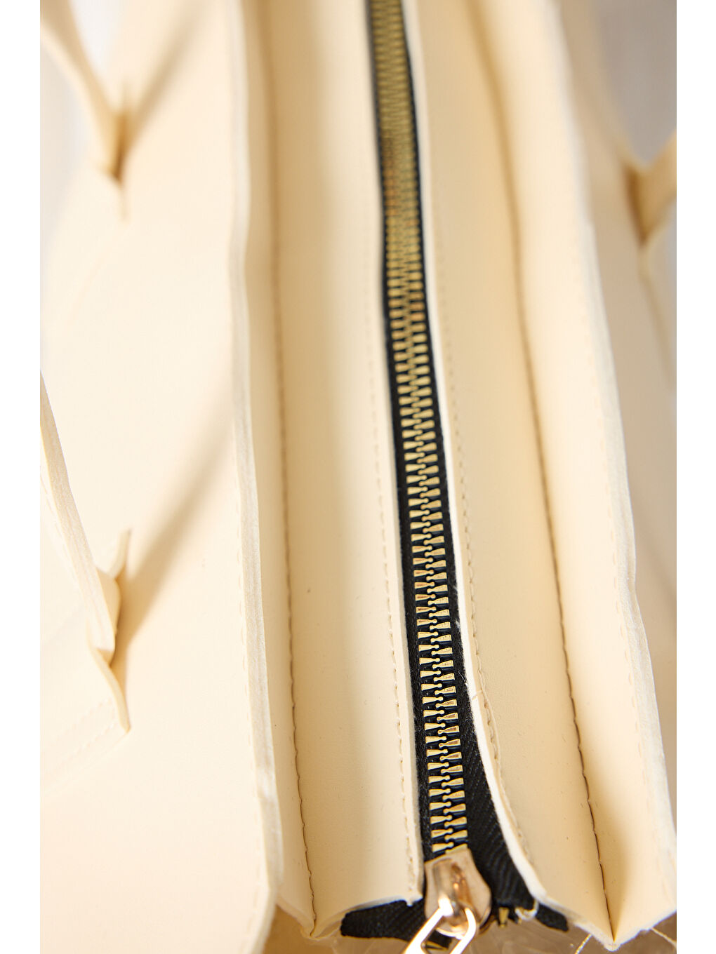 Ekru Kadın Krem Çift Saplı Suni Deri Askılı El ve Omuz Çantası-4