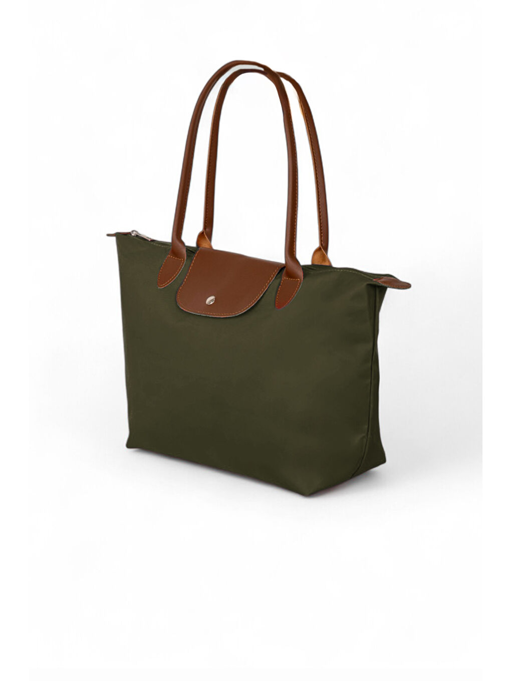 Kadın Haki Orta Boy Askılı El ve Omuz Çantası-1