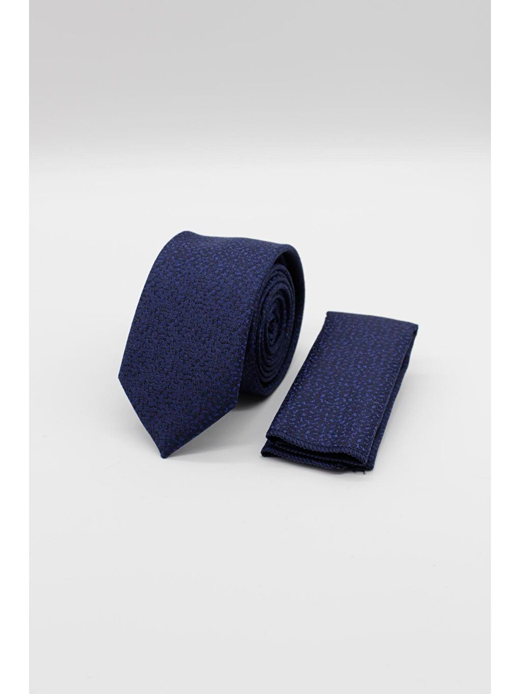 Koyu Lacivert Desenli 6 Cm Kravat 1090245301_200