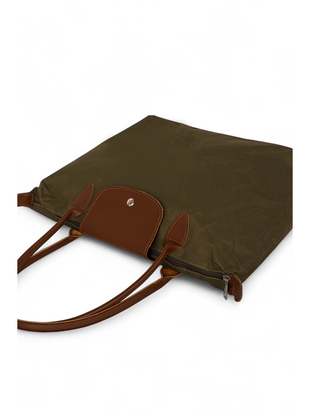 Kadın Haki Orta Boy Askılı El ve Omuz Çantası-3
