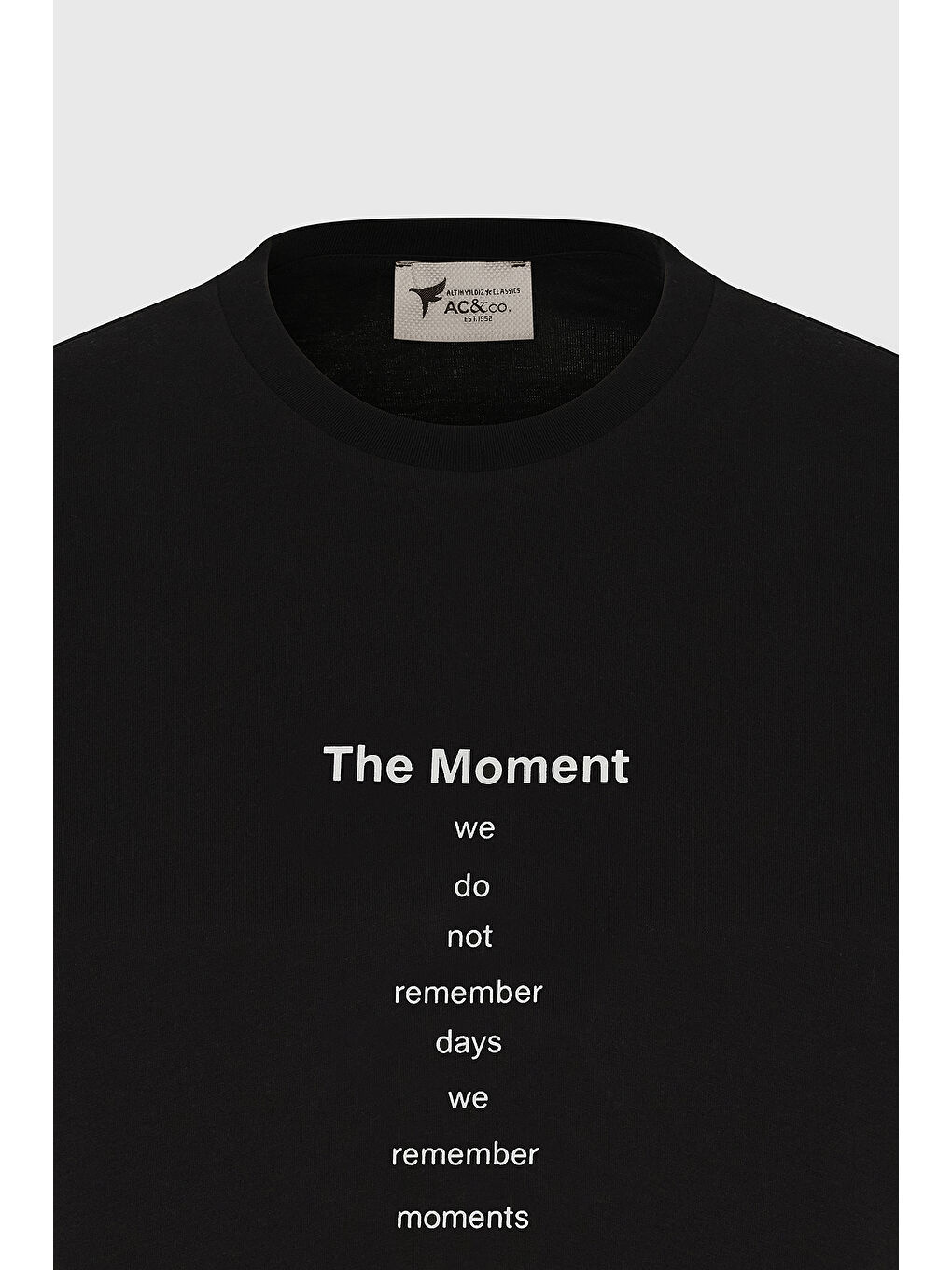 Siyah Erkek Oversize %100 Pamuk Bol Kesim Bisiklet Yaka Baskılı Tişört-6