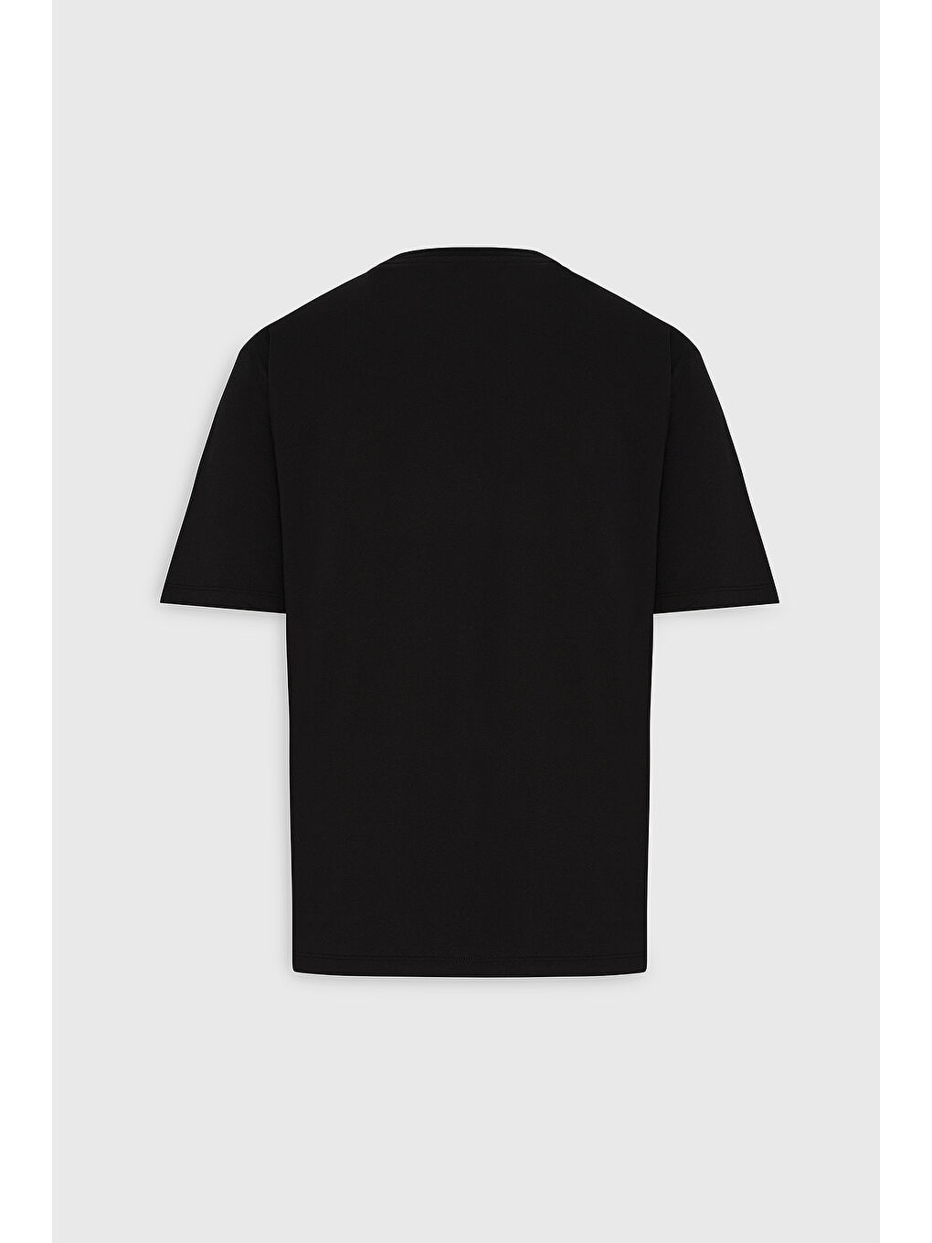 Siyah Erkek Oversize %100 Pamuk Bol Kesim Bisiklet Yaka Baskılı Tişört-8