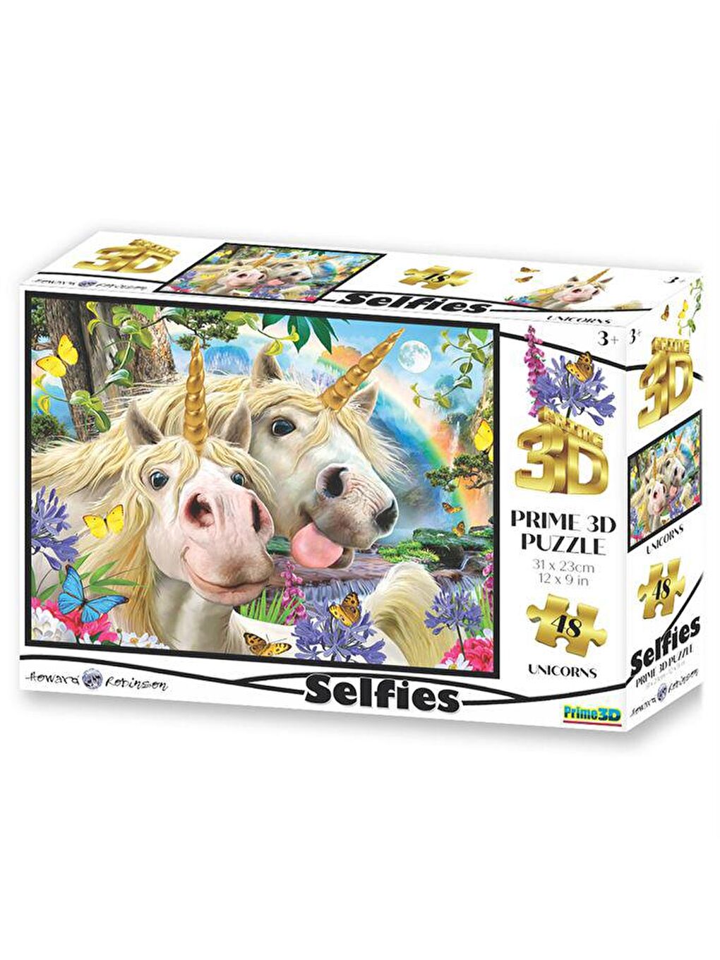 Prime 3D Karışık Unicorn Selfie 48 Parça Puzzle 10693