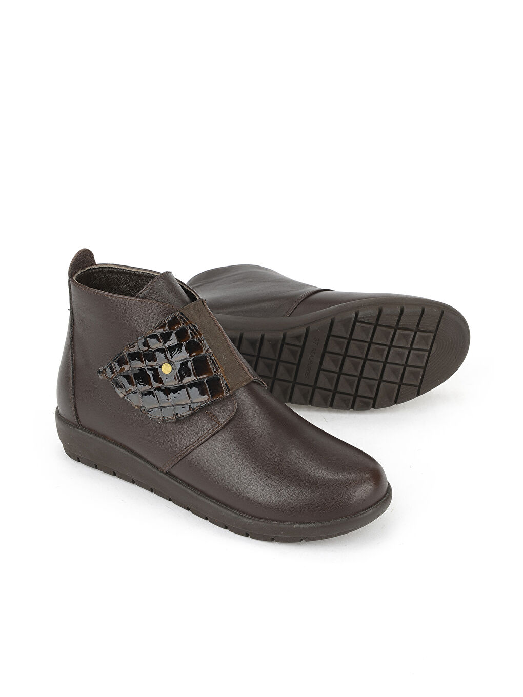 Kahverengi Kadın Hakiki Deri Konfor Bot 1531022Z7551 Kahve-3