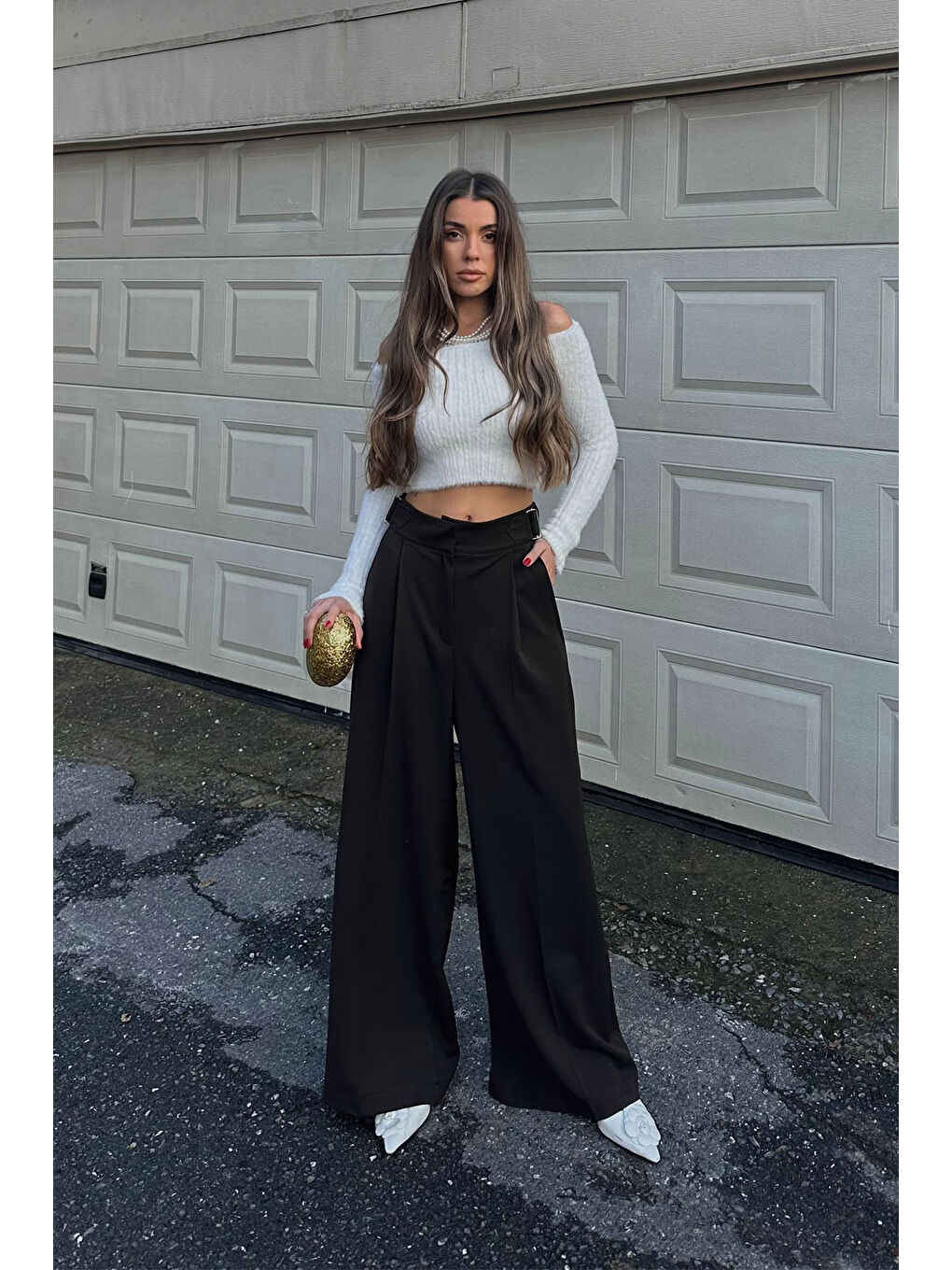 Kahverengi Kemerli Bol Paça Palazzo Pantolon 5KXK5-49075-18