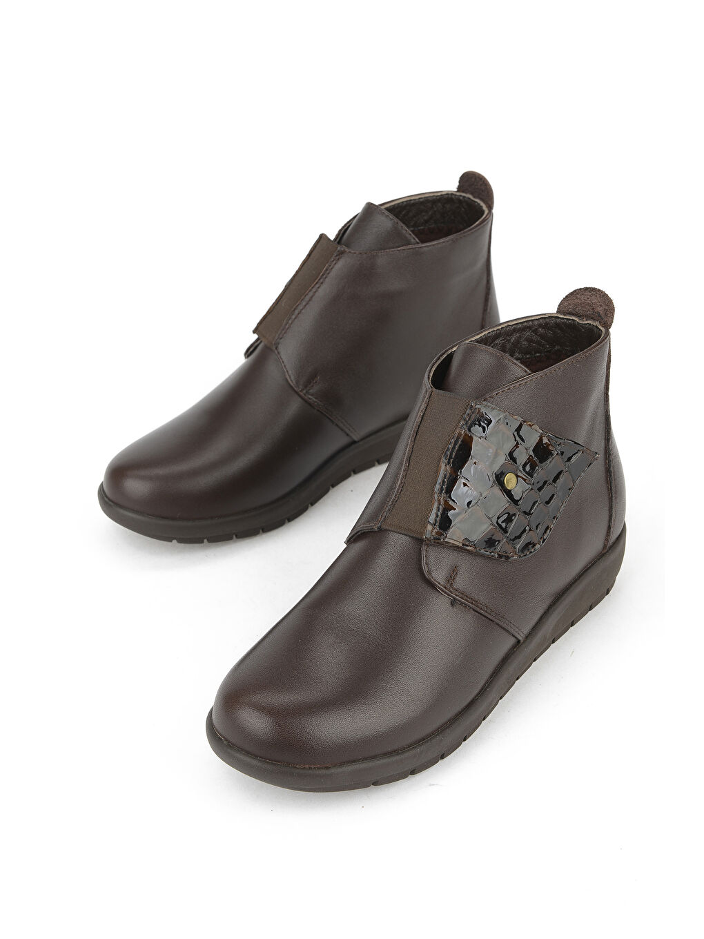 Kahverengi Kadın Hakiki Deri Konfor Bot 1531022Z7551 Kahve-4