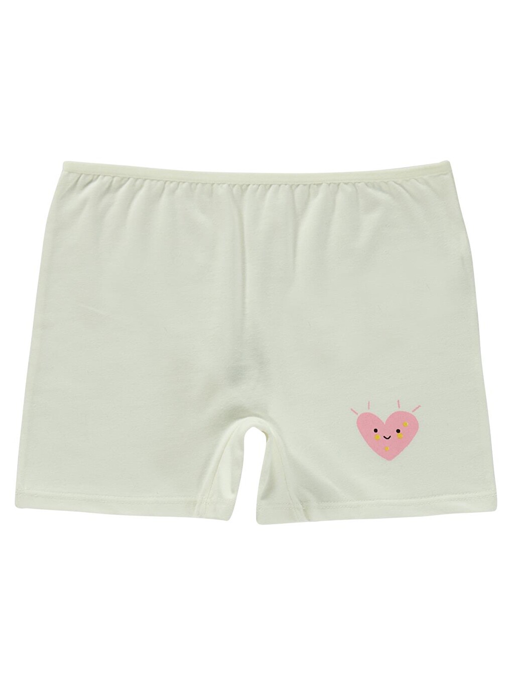 Beyaz Girls Kalp 2-12 Yaş Kız Çocuk 2'li Boxer - Standart-1